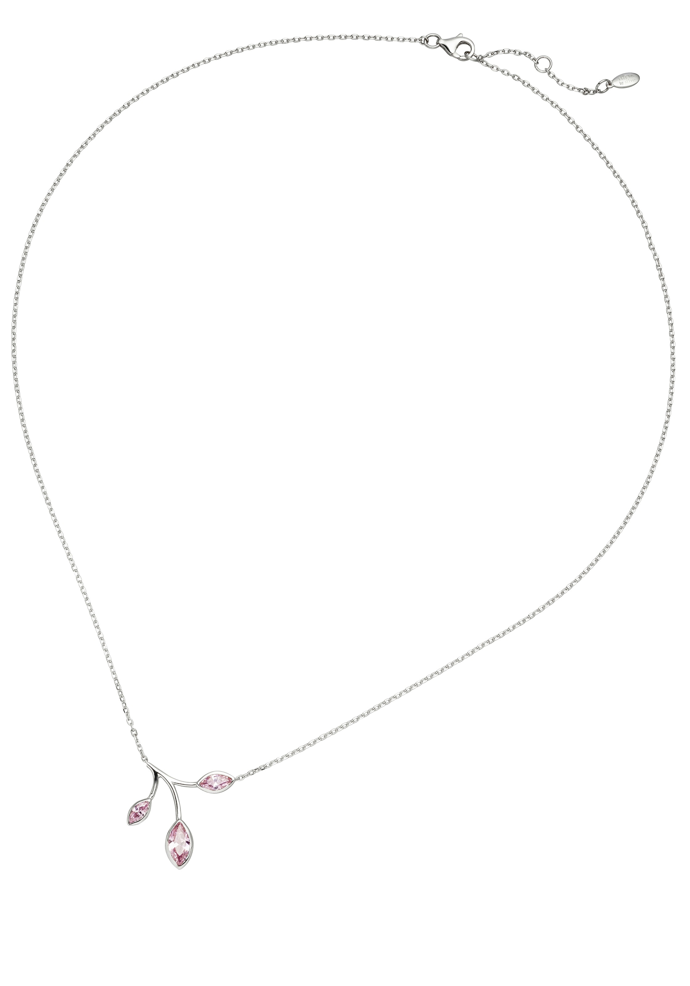 JOBO Kette mit Anhänger »Halskette mit rosa Zirkonia«, 925 Silber rhodiniert  45 cm online bestellen | BAUR | Kettenanhänger
