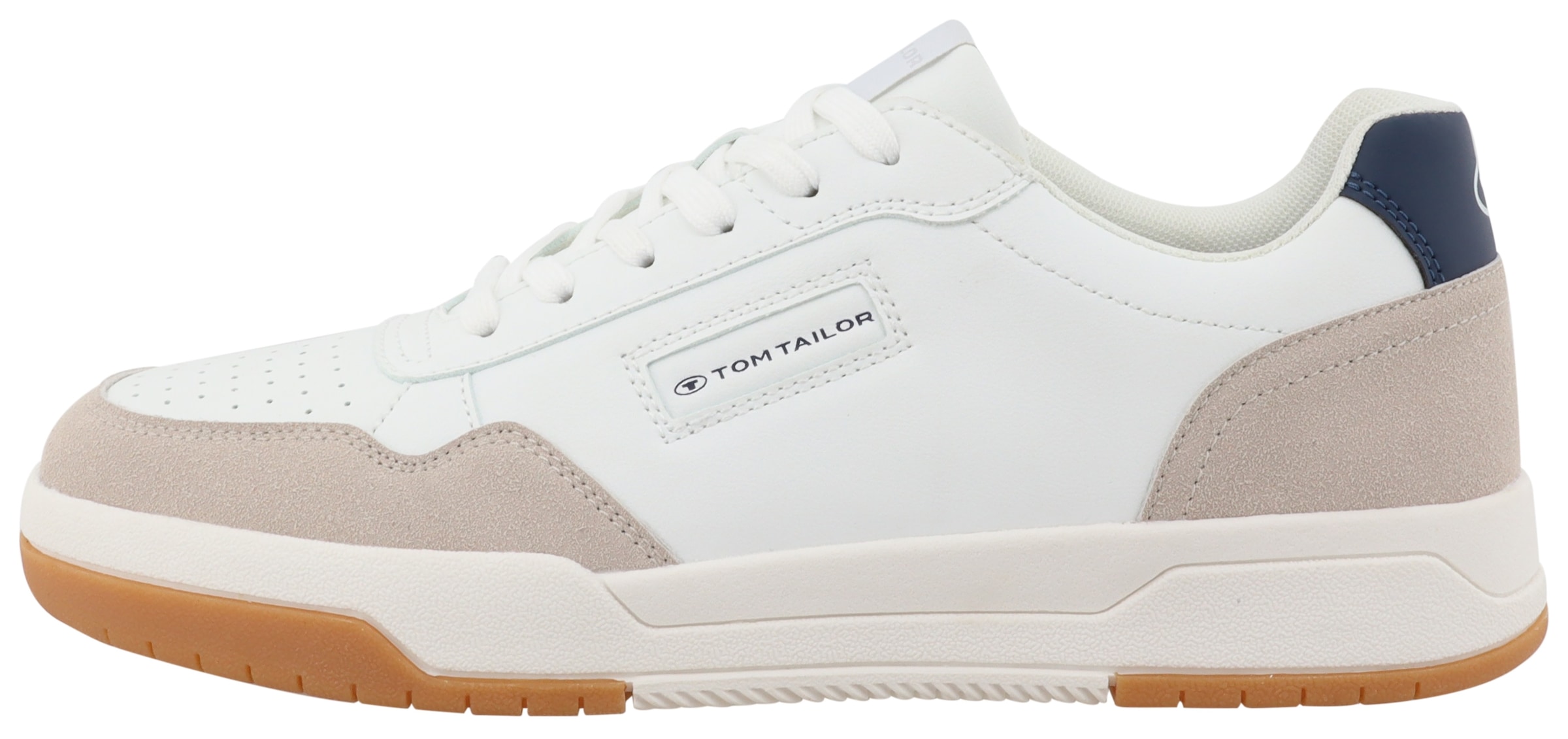 TOM TAILOR Keilsneaker, Freizeitschuh, Halbschuh, Schnürschuh mit Lochmuster
