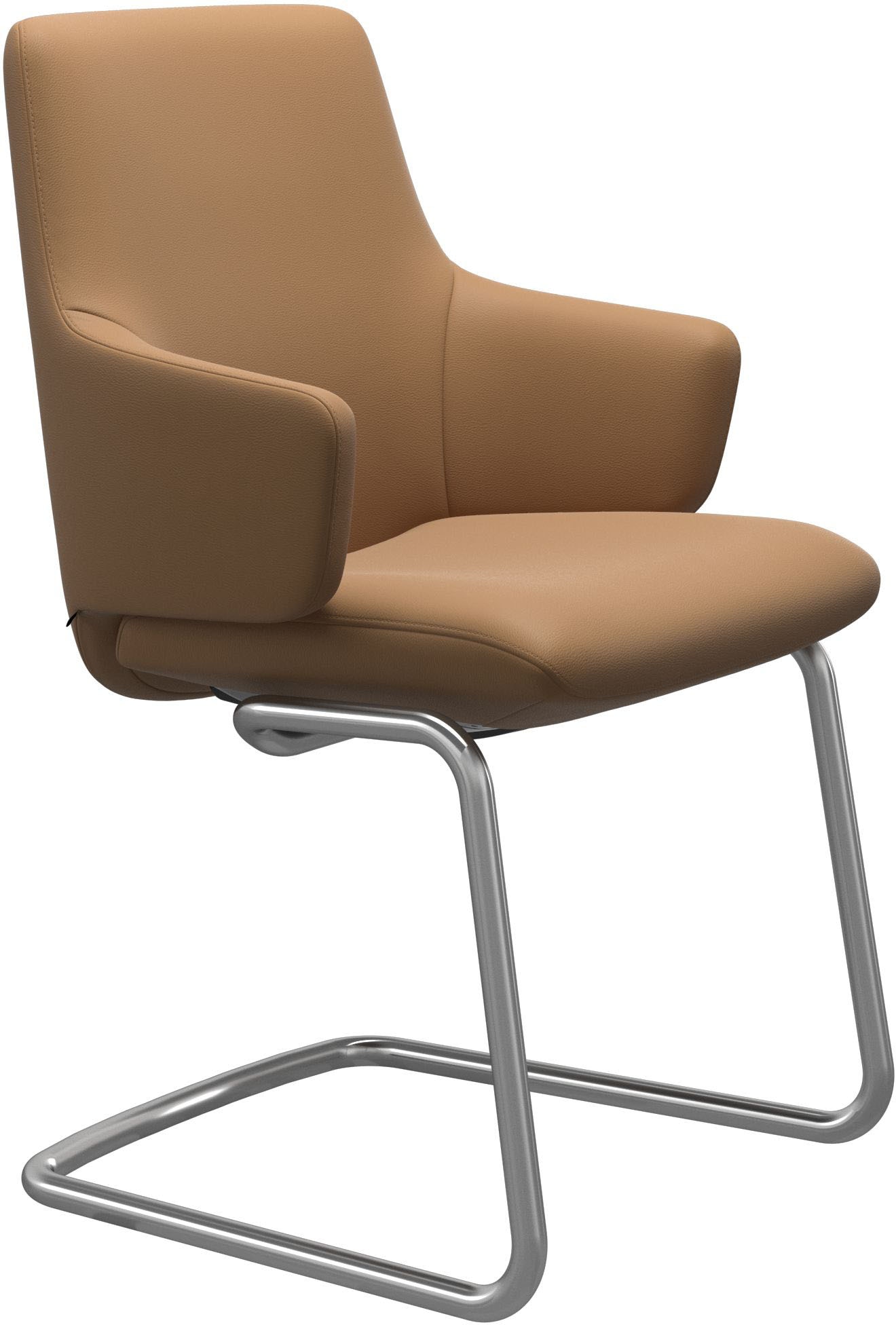 Stressless® Polsterstuhl »Laurel«, Leder PALOMA, Low Back mit Armlehne, Größe L, mit Beinen aus Stahl in Schwarz matt