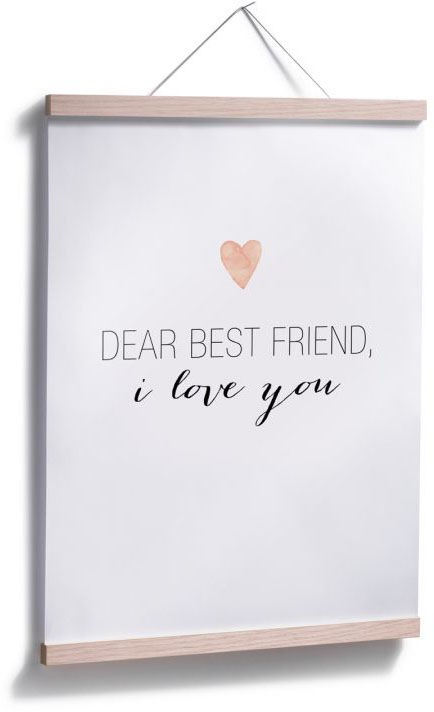 Wall Art Poster Dear Best Friend Schriftzug 1 Stuck Poster Wandbild Bild Wandposter Moebel Suchmaschine Ladendirekt De