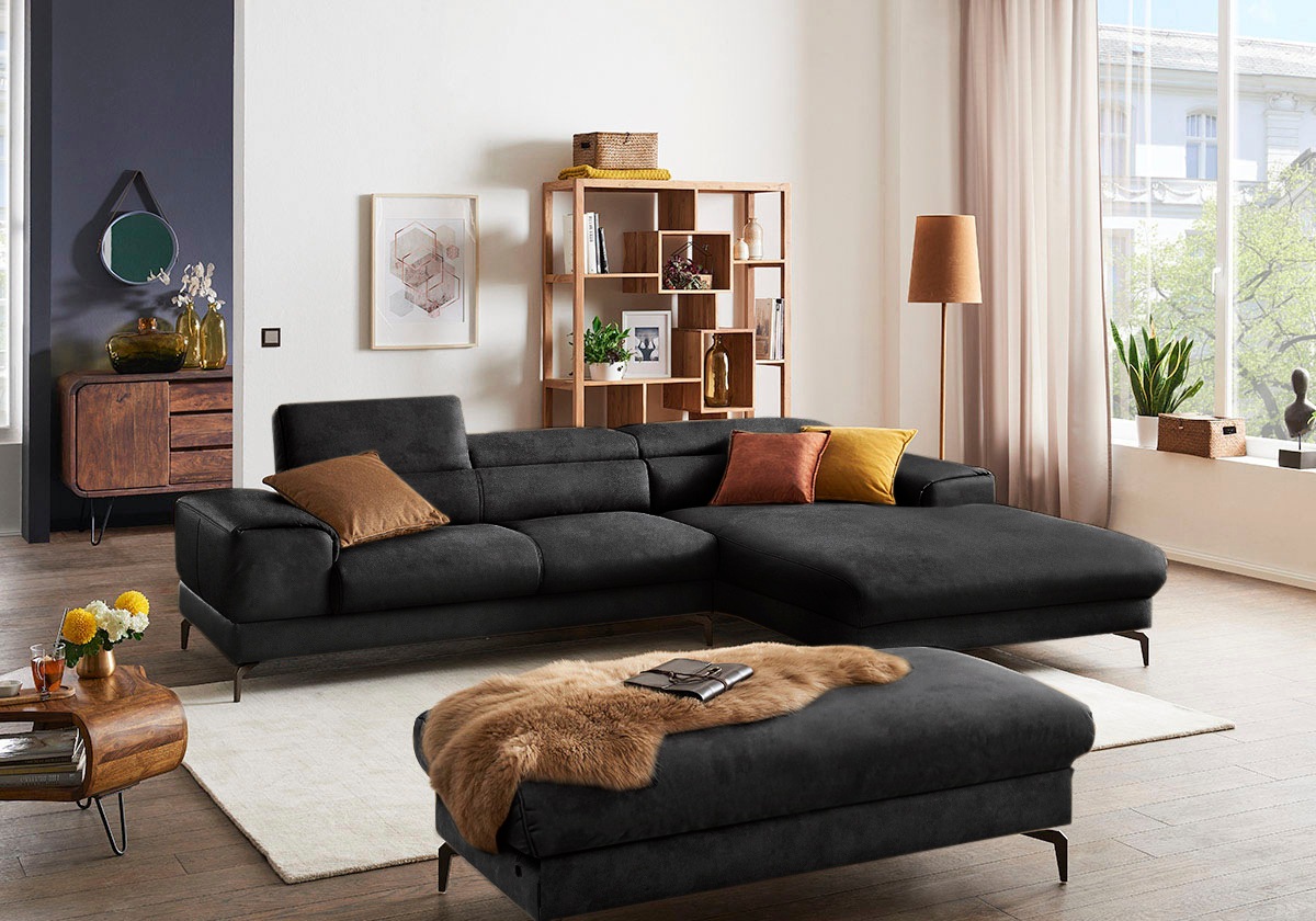 Thumbnail - W.SCHILLIG Ecksofa "piedroo, Designsofa mit tollem Sitzkomfort, elegant und bequem, L-Form", Kopfteilverstellung, wahlwe...