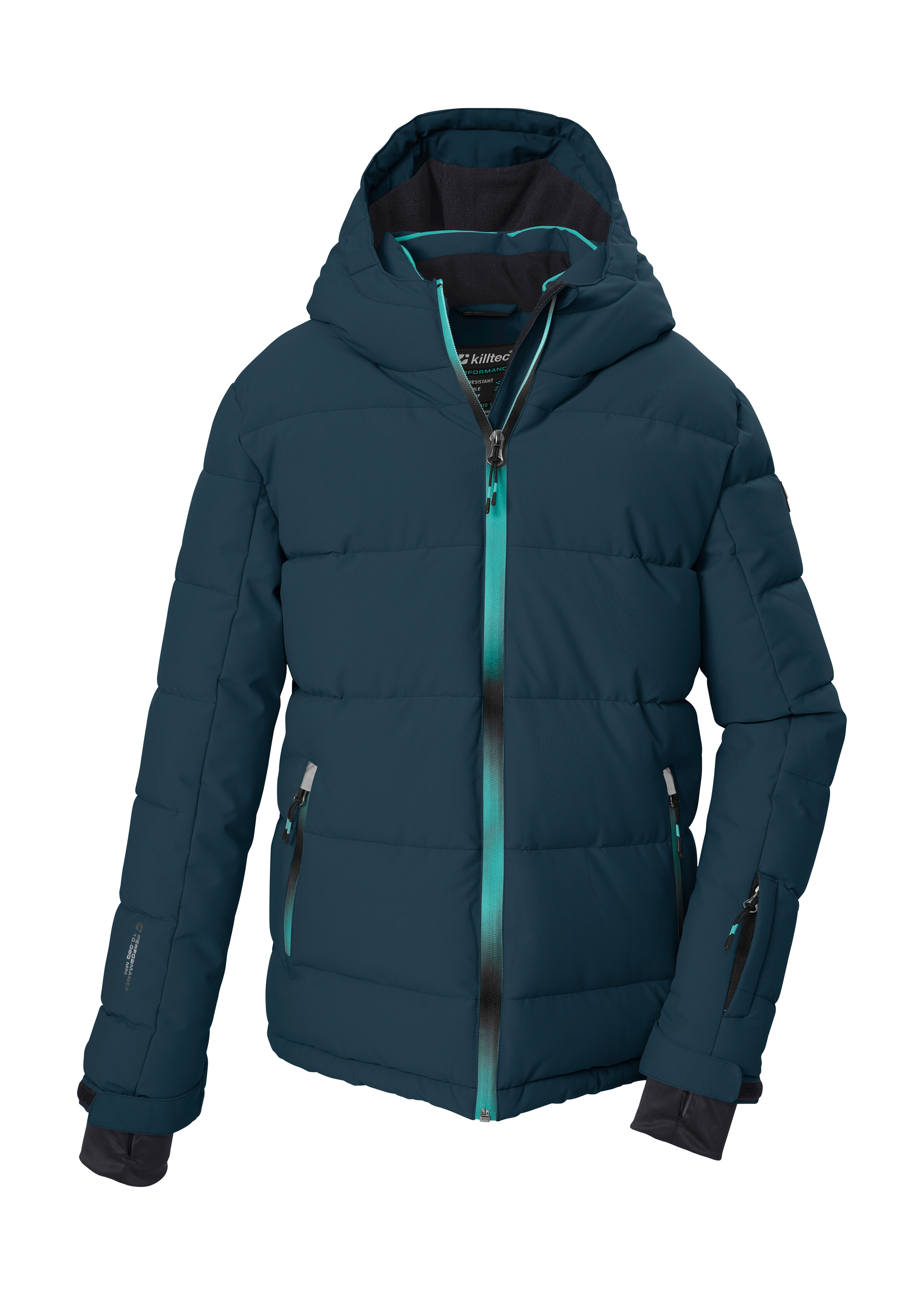 Killtec Skijacke "KSW 203 BYS SKI JCKT" Winddichte, wasserabweisende Kinder-Ski-Steppjacke mit Schneefang