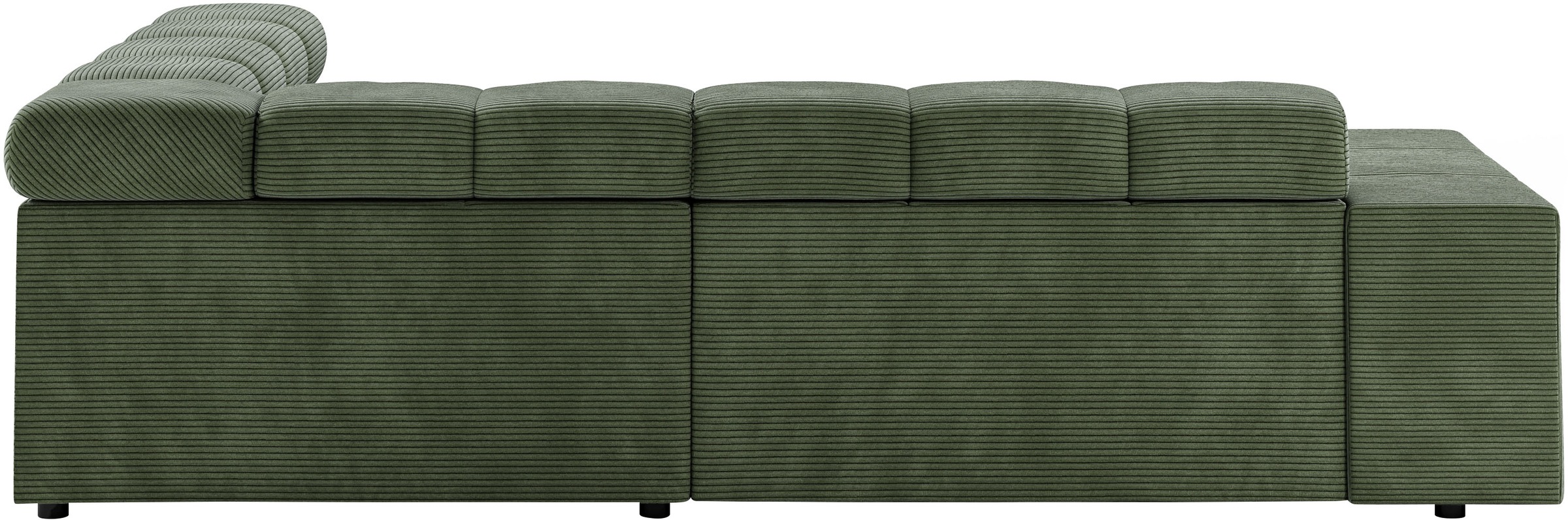 INOSIGN Ecksofa »Ancona, incl. Kopfteilverstellung + 3 Zierkissen, L-Form, bequem«, wahlweise motorische Sitztiefenverstellung, B/T(H: 249/215/70 cm