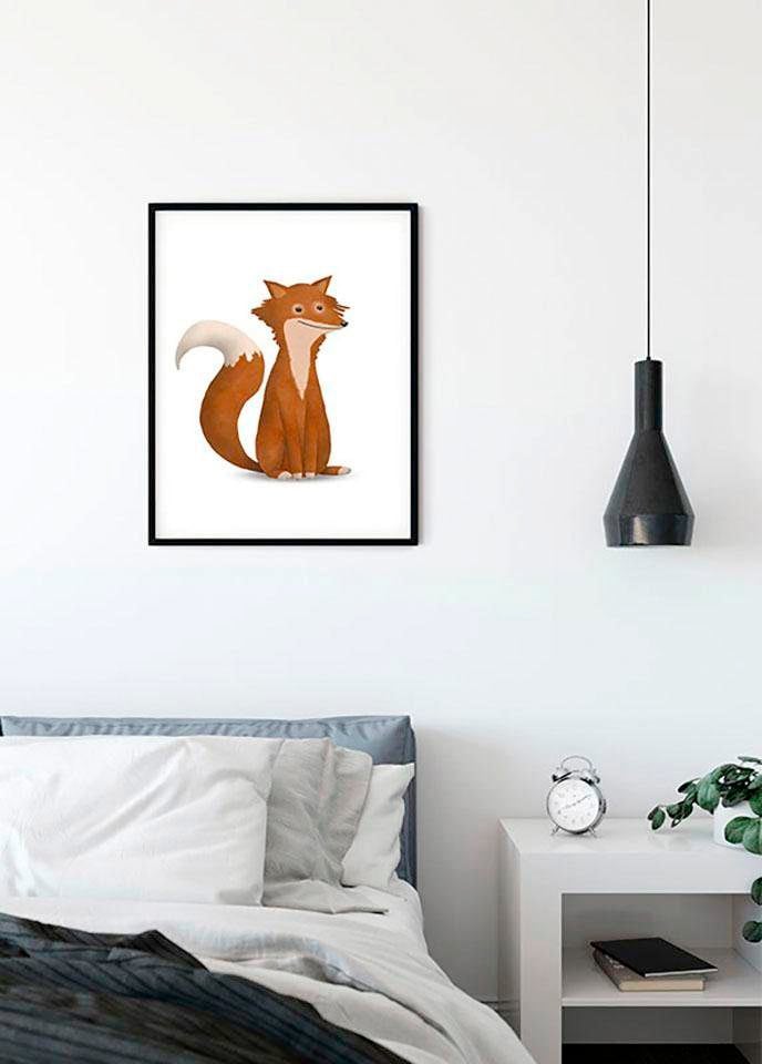 Komar Poster Schlafzimmer, Animal »Cute Wohnzimmer Fox«, Kinderzimmer, BAUR Tiere, (1 | St.)