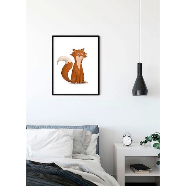 Komar Poster »Cute Animal Fox«, Tiere, (1 St.), Kinderzimmer, Schlafzimmer,  Wohnzimmer | BAUR