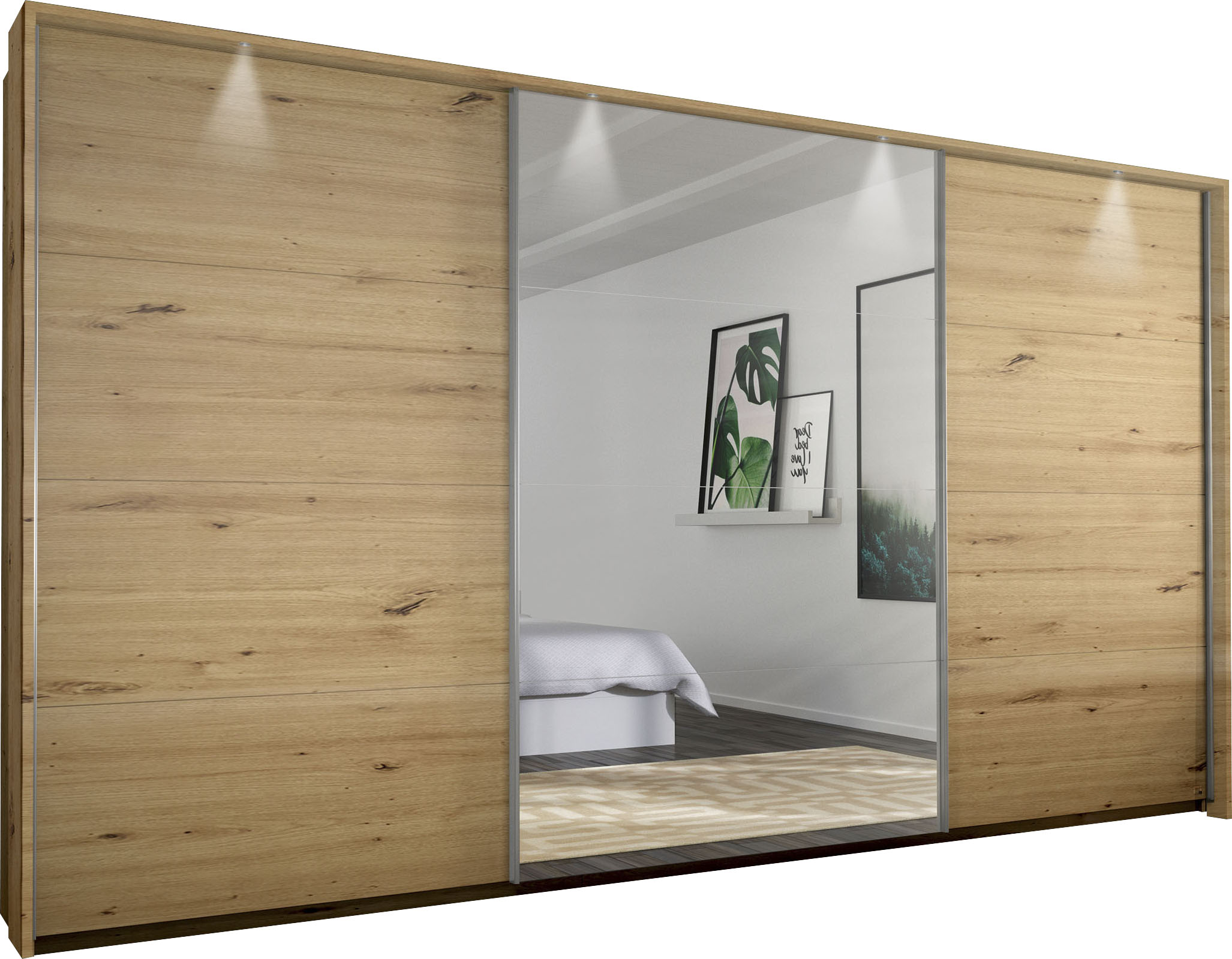 OTTO home Kleiderschrank "Kleiderschrank Schrank Garderobe Wäscheschrank TOMA mit Passepartout" Breiten 211/278/323/368 cm, Höhen 214/233 cm inkl. Passepartout, inkl. Regaleinsatz sowie zusätzlichen Einlegeböden MADE IN GERMANY