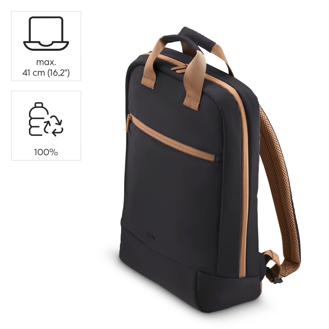 Hama Notebookrucksack »Laptop Rucksack bis 16,2“ (leicht, gepolstert, 3 extra Fächer)«