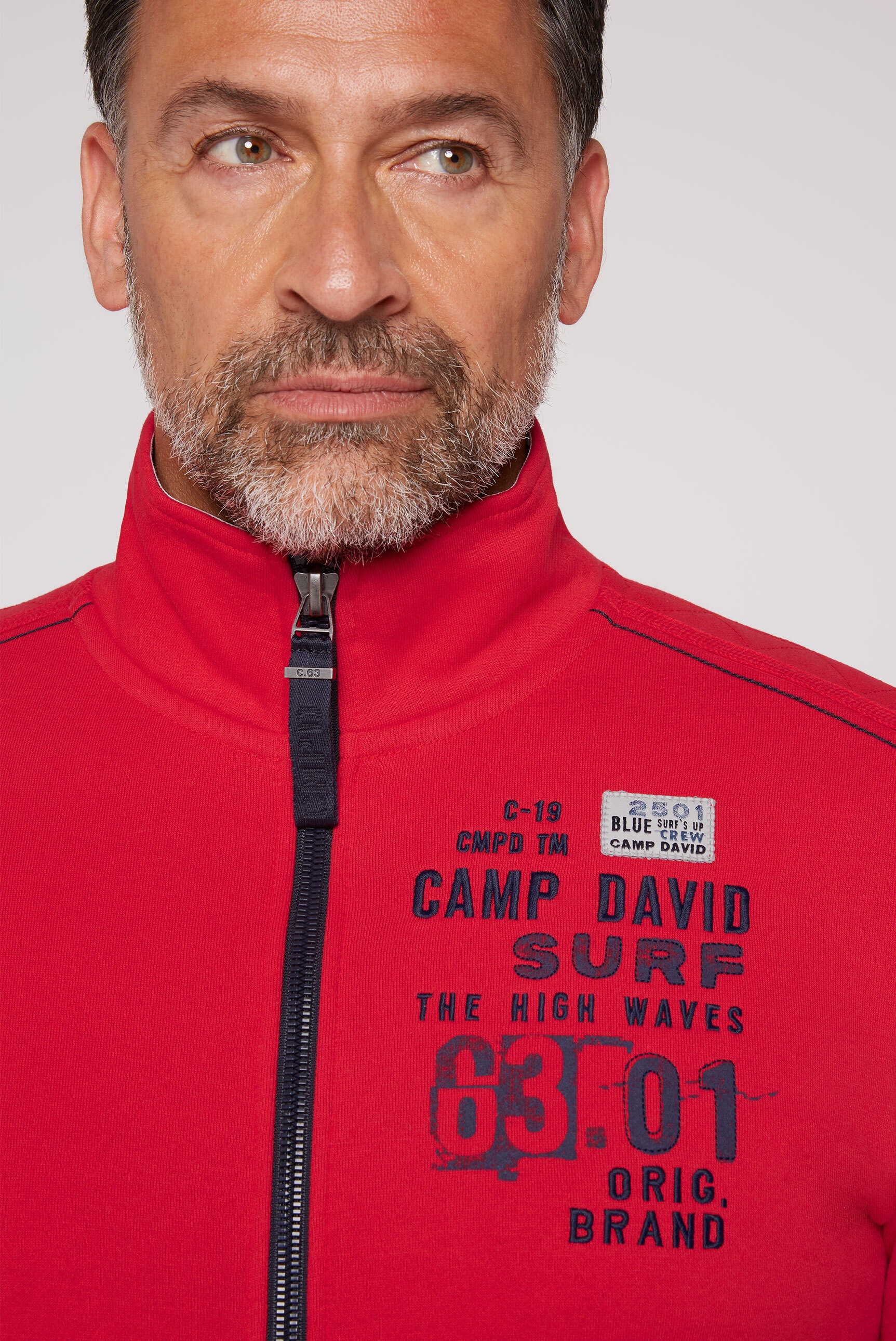 CAMP DAVID Sweatjacke, mit Baumwolle