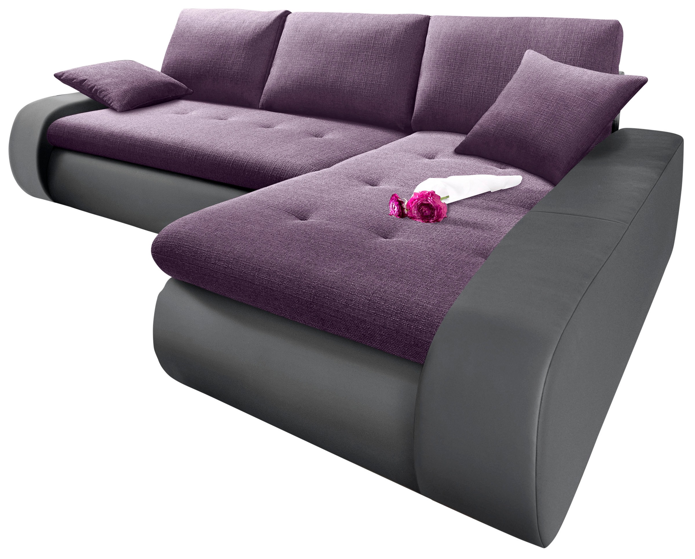 TRENDMANUFAKTUR Ecksofa »Indie, modern und bequem, Materialmix, OTTOs Choice, L-Form«, wahlweise XL oder XXL