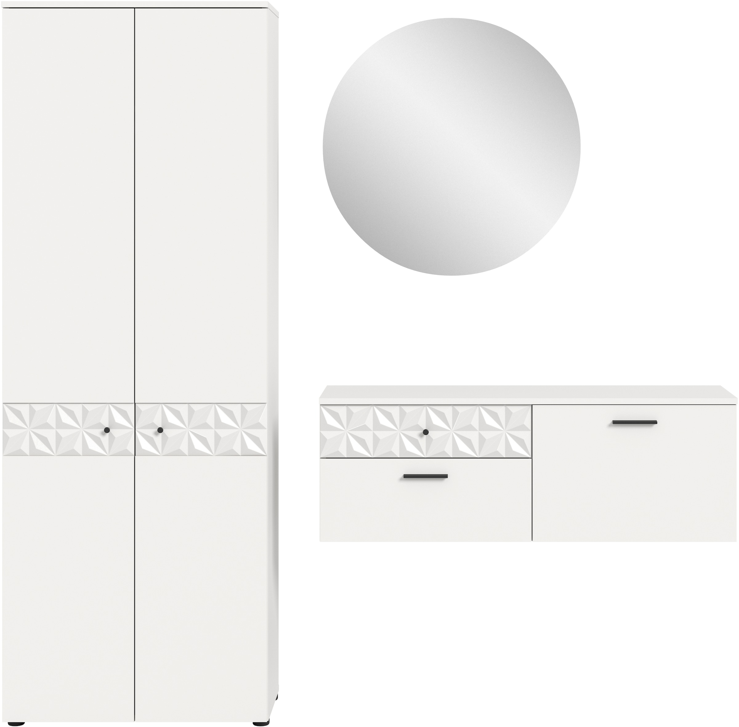 INOSIGN Garderoben-Set "VICENZA, 3-tlg., mit foraler Ornamentabsetzung in d günstig online kaufen