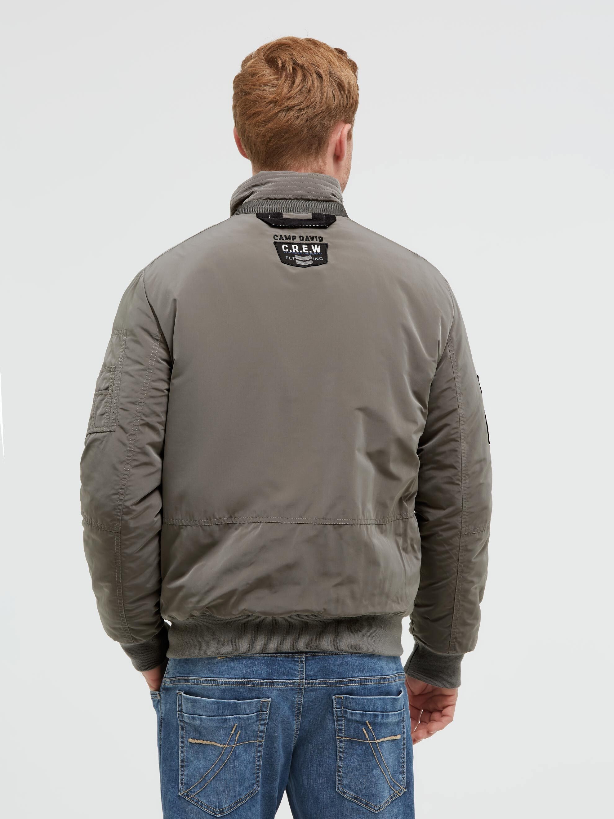 CAMP DAVID Winterjacke ohne Kapuze mit Ärmeltasche