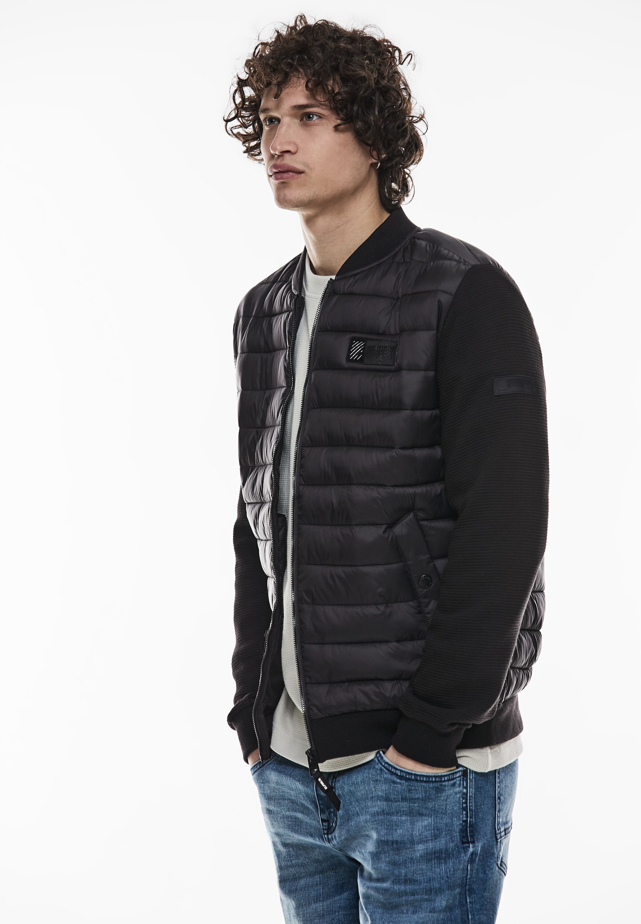 STREET ONE MEN Steppjacke, ohne Kapuze, mit Zipper günstig online kaufen