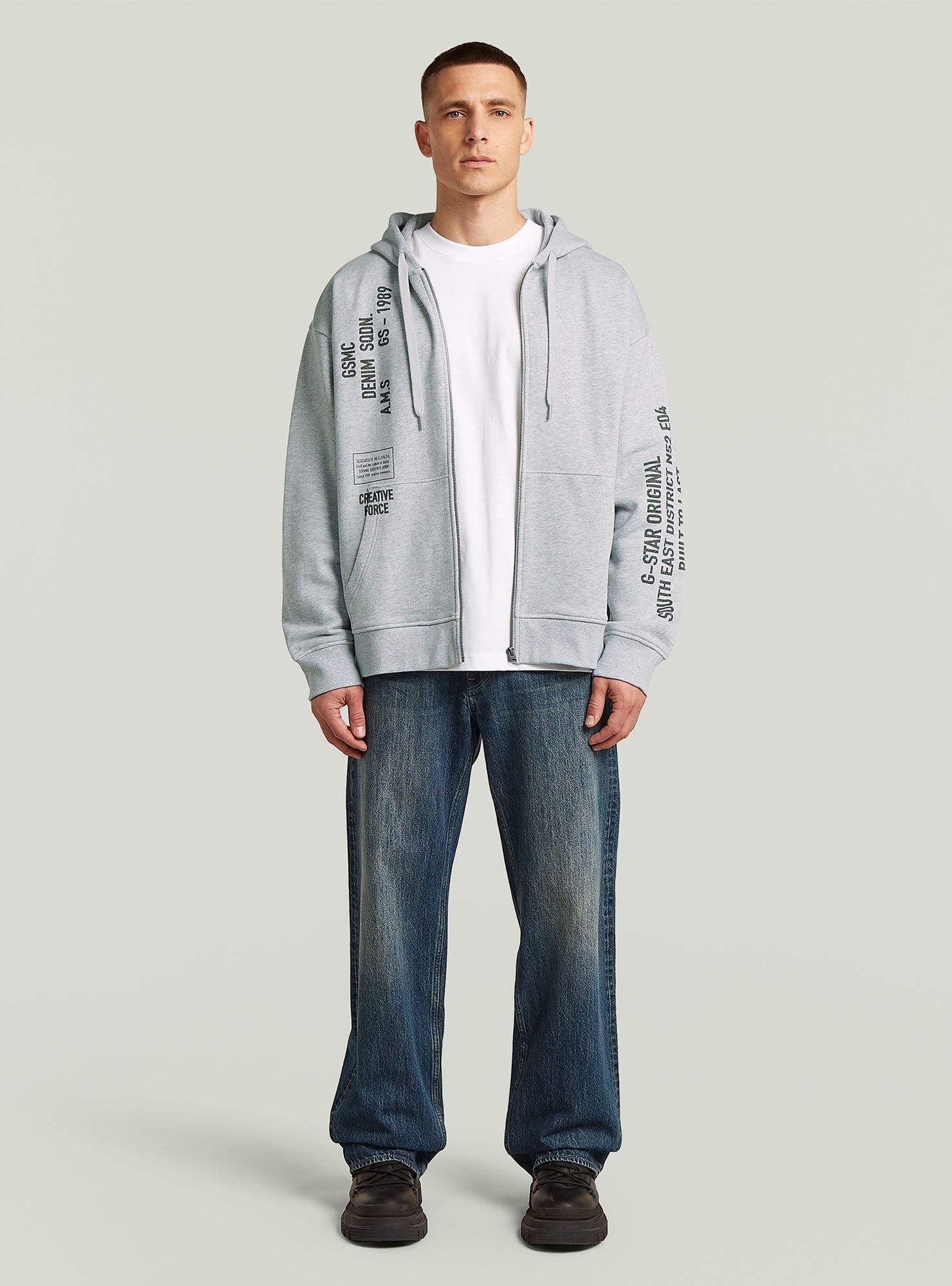 G-STAR Longpullover »Stencil Relaxed Hoodie Zip Sweatshirt«