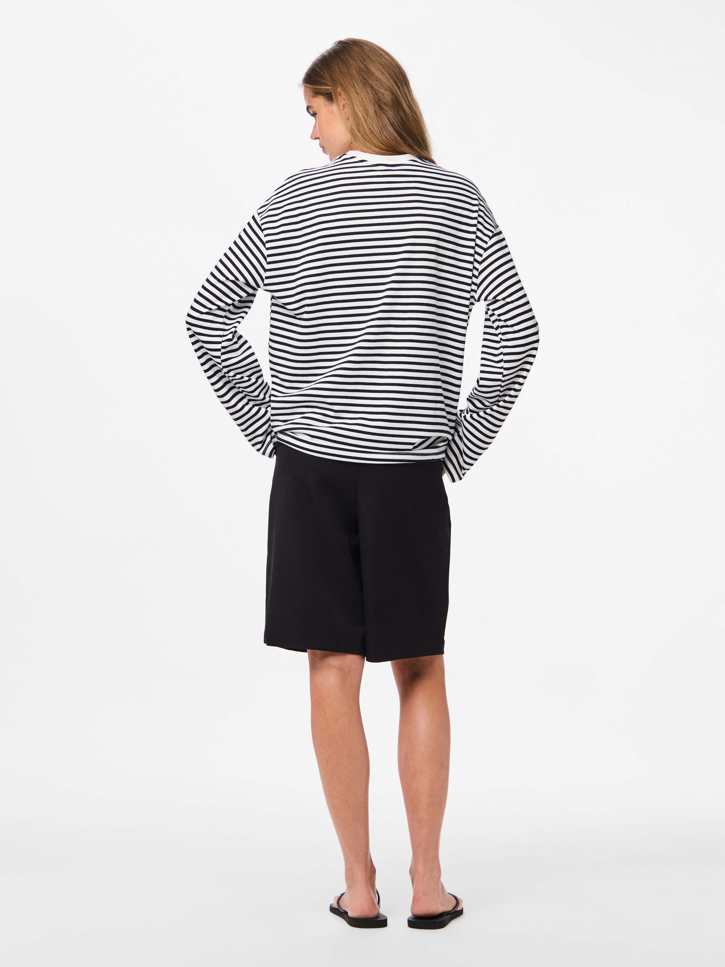 pieces Langarmshirt »PCSADIE LS TOP JRS NOOS« Baumwollmischung, oversize