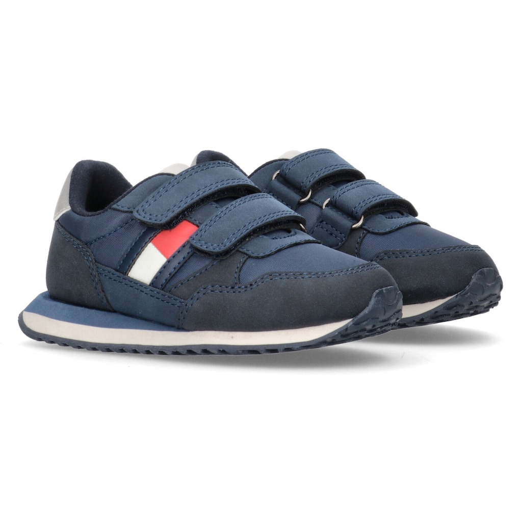 Tommy Hilfiger Sneaker »FLAG LOW CUT VELCRO SNEAKER«, mit großer Logoapplikation, Freizeitschuh, Halbschuh, Schnürschuh