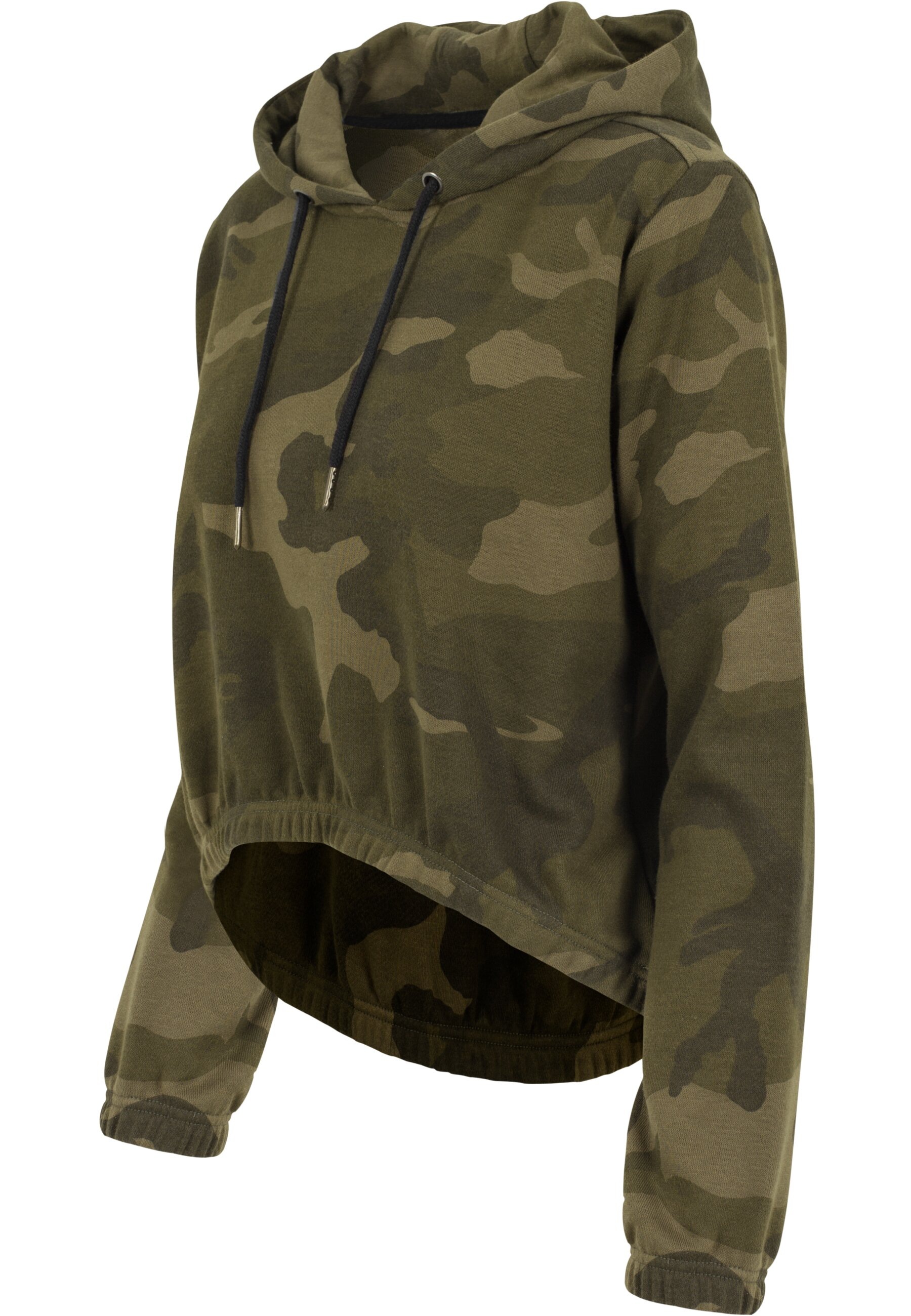 URBAN CLASSICS Rundhalspullover »Urban Classics Damen Ladies Camo Cropped Hoody«, (1 tlg.)