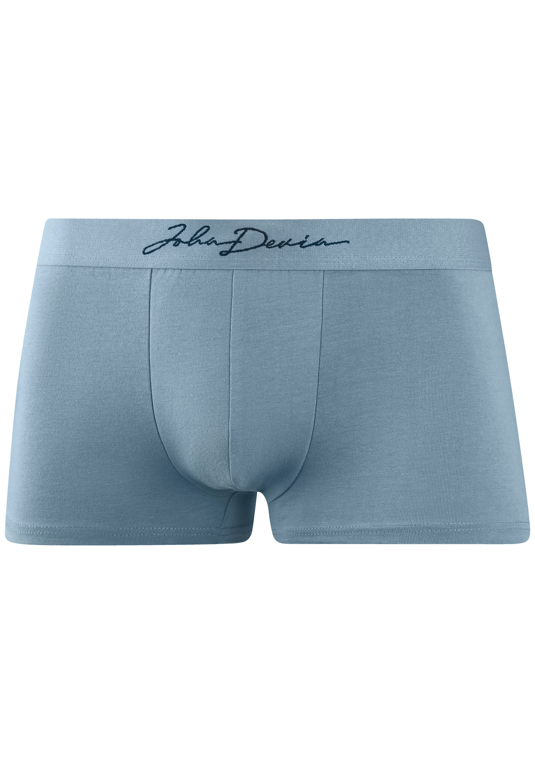John Devin Boxer »Boxershorts für Herren« Packung, 5 Stk. mit schönem Schriftzug im Bund, Jersey-Material, unifarben