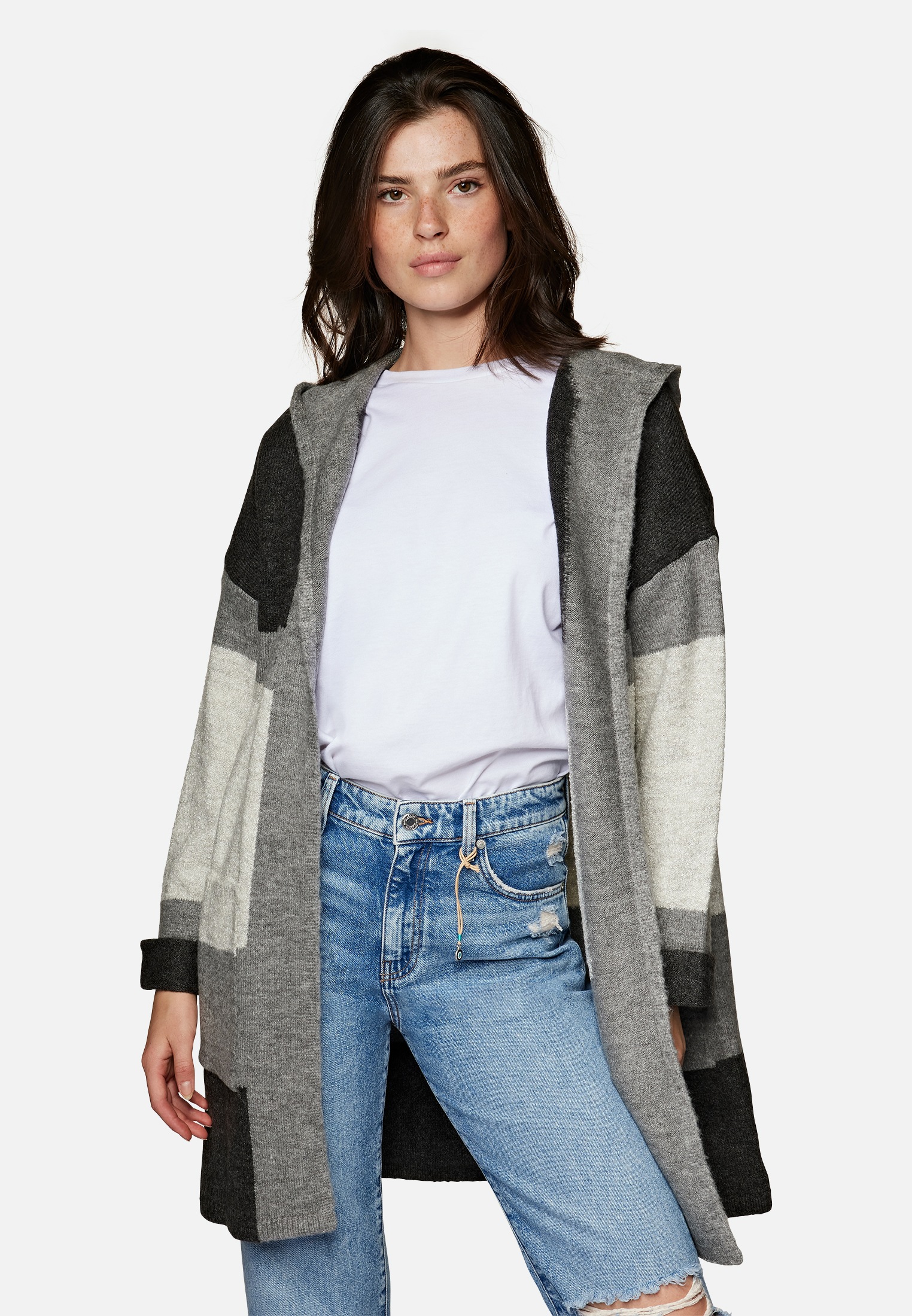 Mavi Cordjacke »HOODED CARDIGAN«, mit Kapuze, Oversized Cardigen