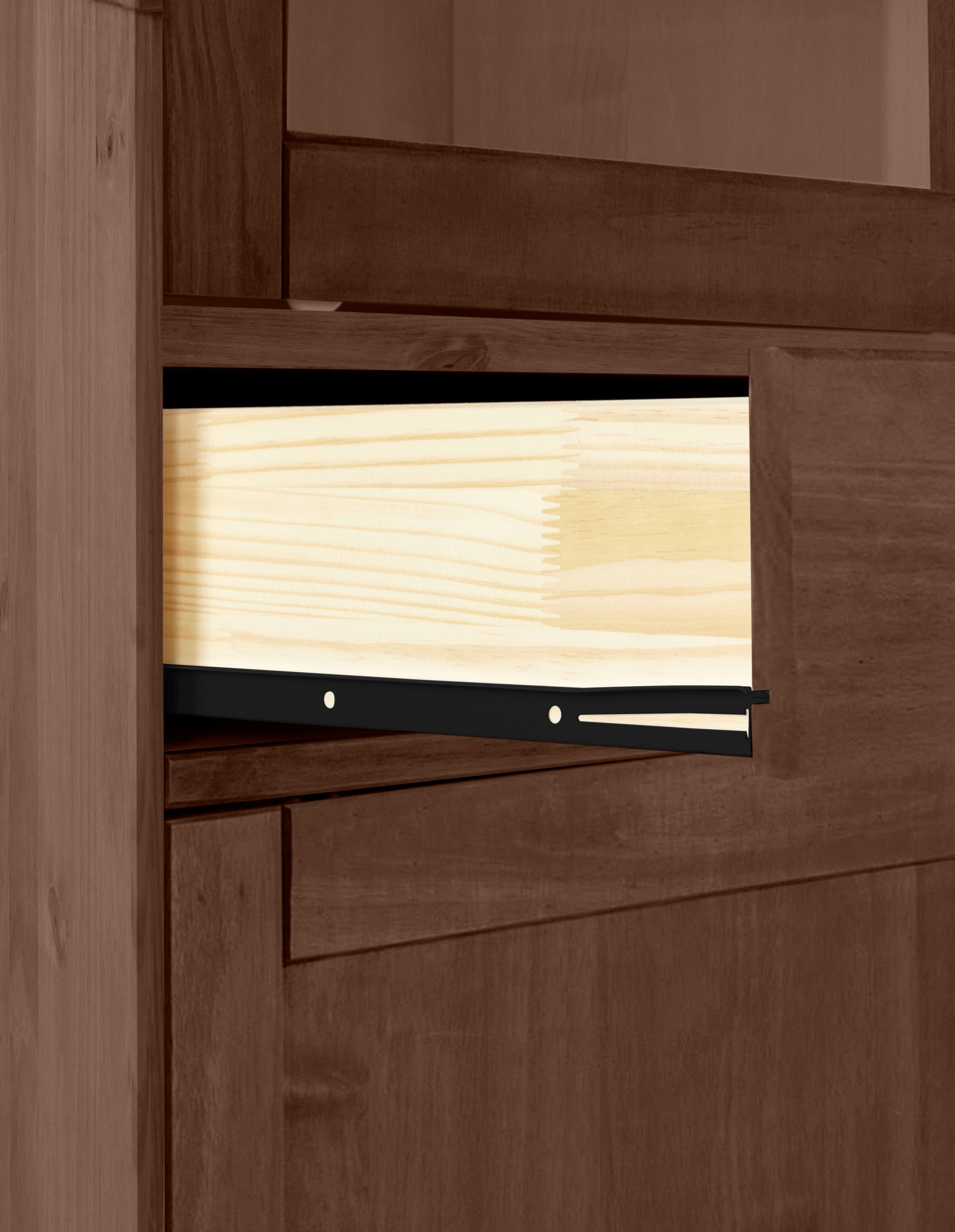 Home affaire Highboard »Schröder«, Vitrine aus massivem Kiefernholz, Breite 114 cm