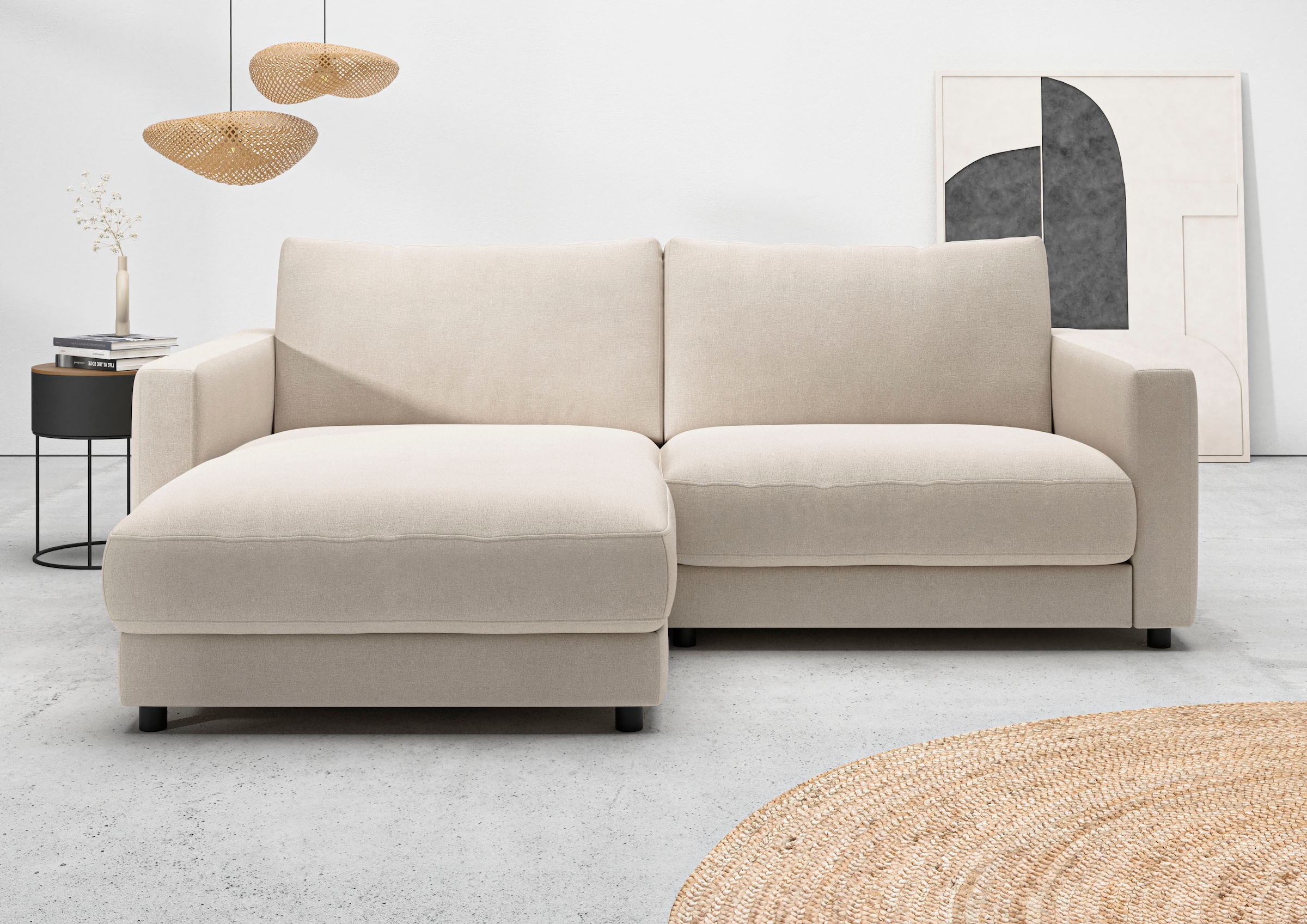 Home affaire Ecksofa "Ecksofa Jiro, L-Form, große Sitztiefe, Breite 226 cm" günstig online kaufen