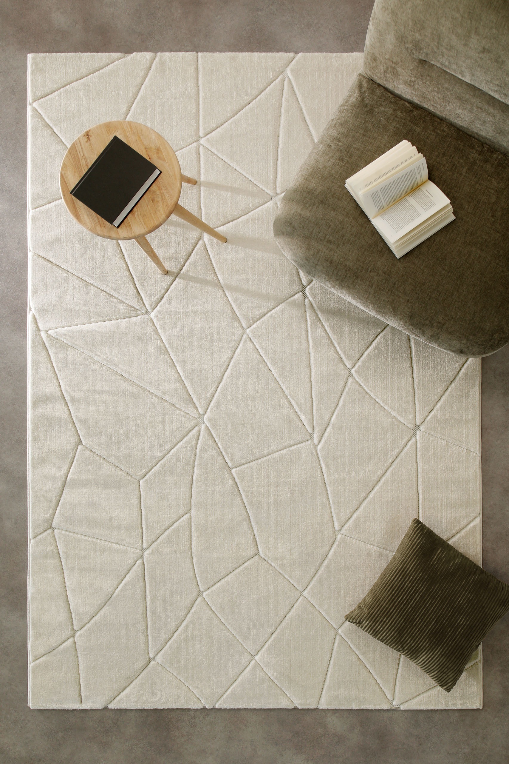 Thumbnail - Wecon home Teppich "Unplugged, auch in quadratischer Form" rechteckig 10 mm Höhe Kurzflor, Hoch Tief Struktur, gewebt, W...