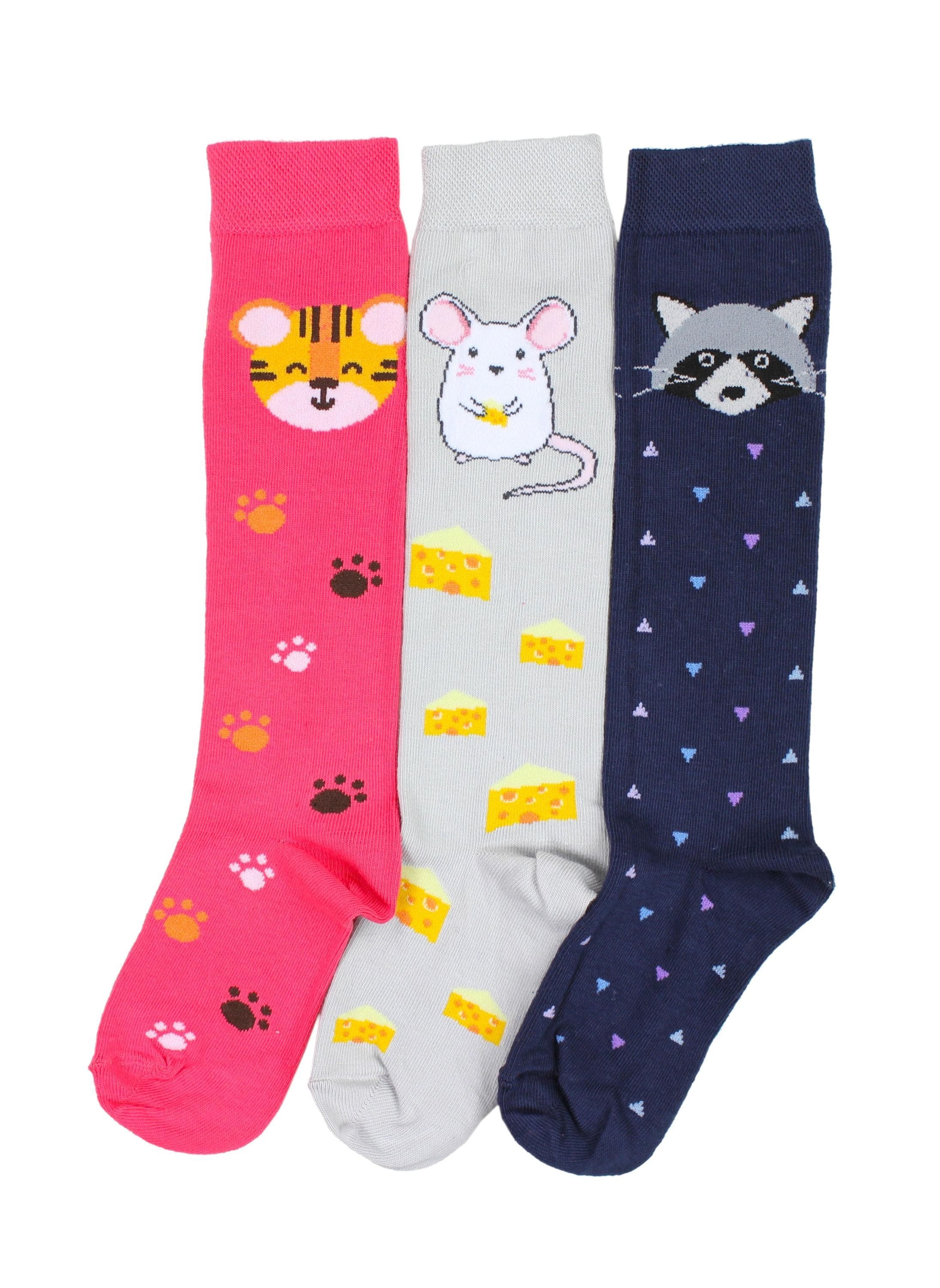 TupTam Kniestrümpfe "Socken Mädchen Knielange Socken Gemustert 3er Pack"