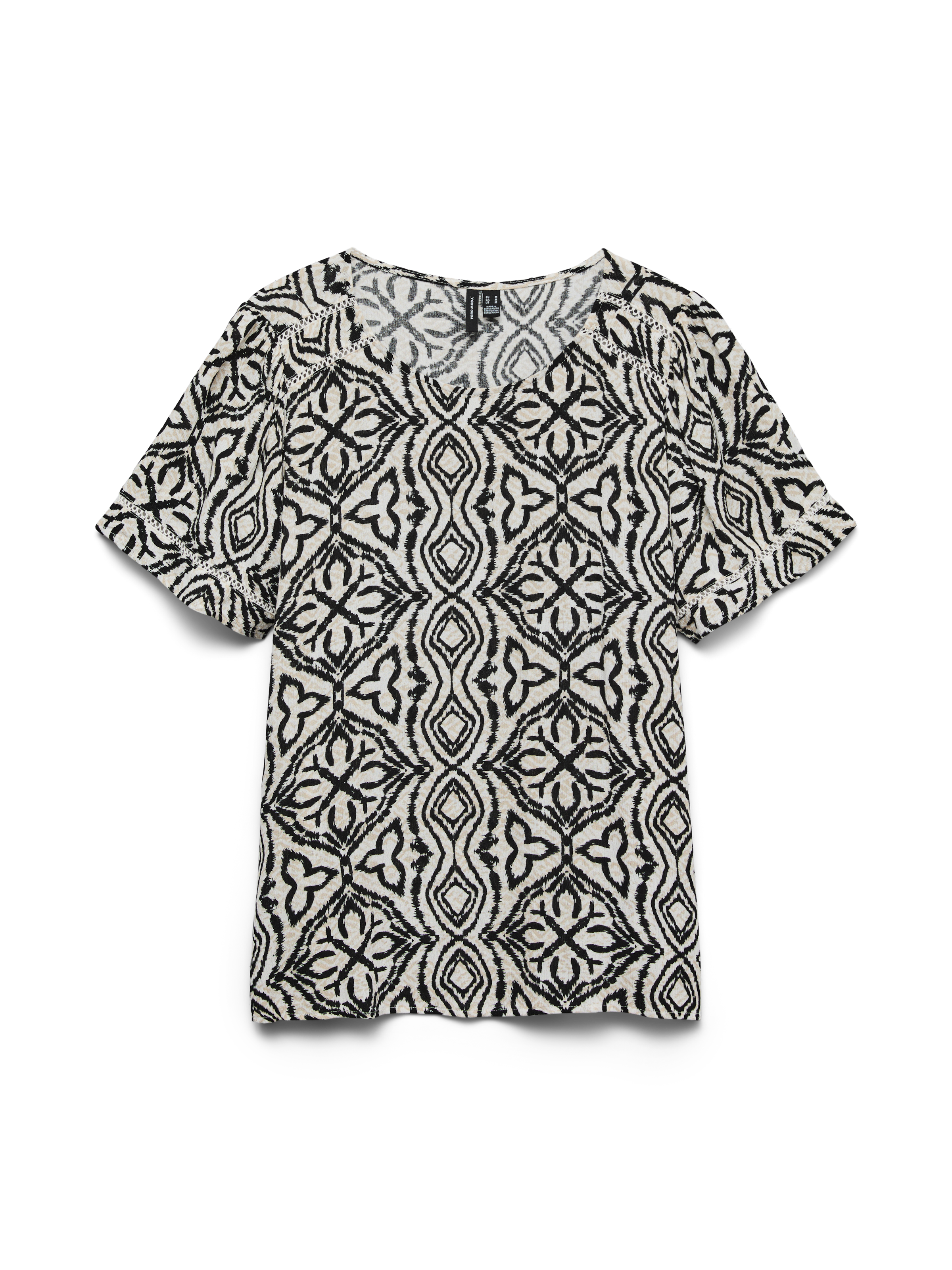 Vero Moda Shirtbluse "VMMENNY LACE SS TOP WVN GA" Viskose, regular fit günstig online kaufen