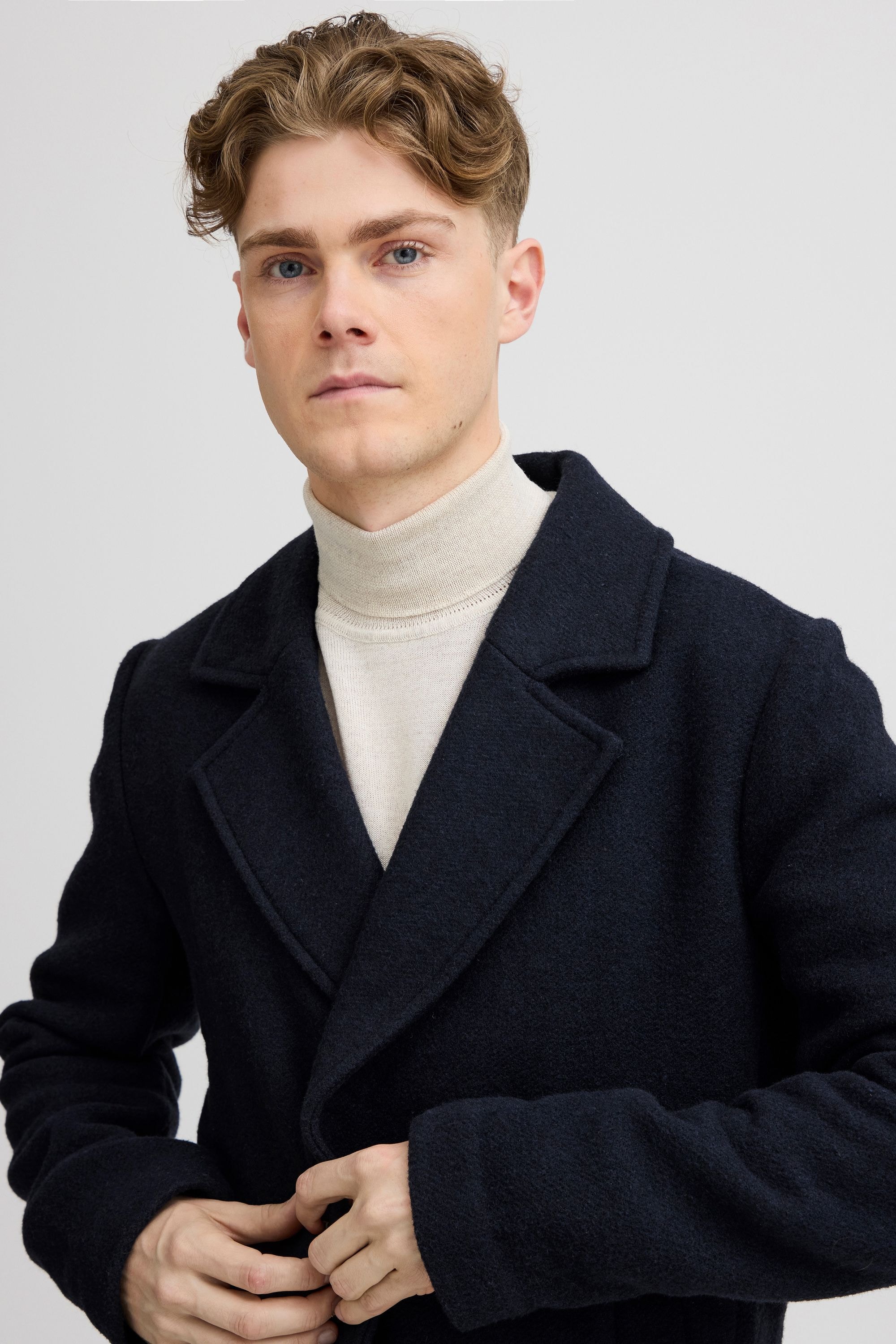 Casual Friday Wollmantel »Wollmantel CFVILMER wool mix peacoat«