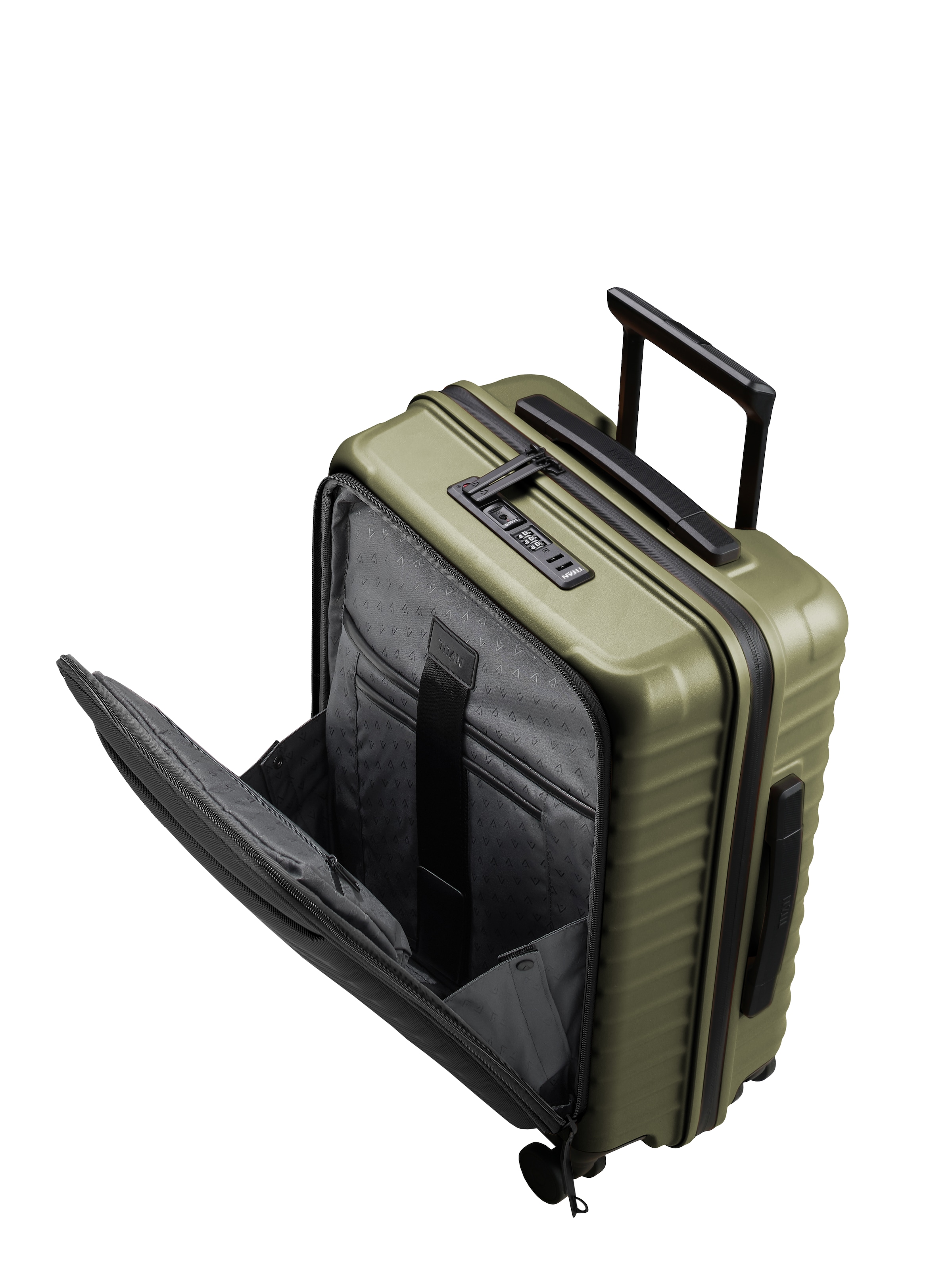 TITAN® Trolley »UPGRADE Koffer Hartschale« 38 l 4 Rollen mit kratzresistenter Oberfläche und cleverer Innenaufteilung