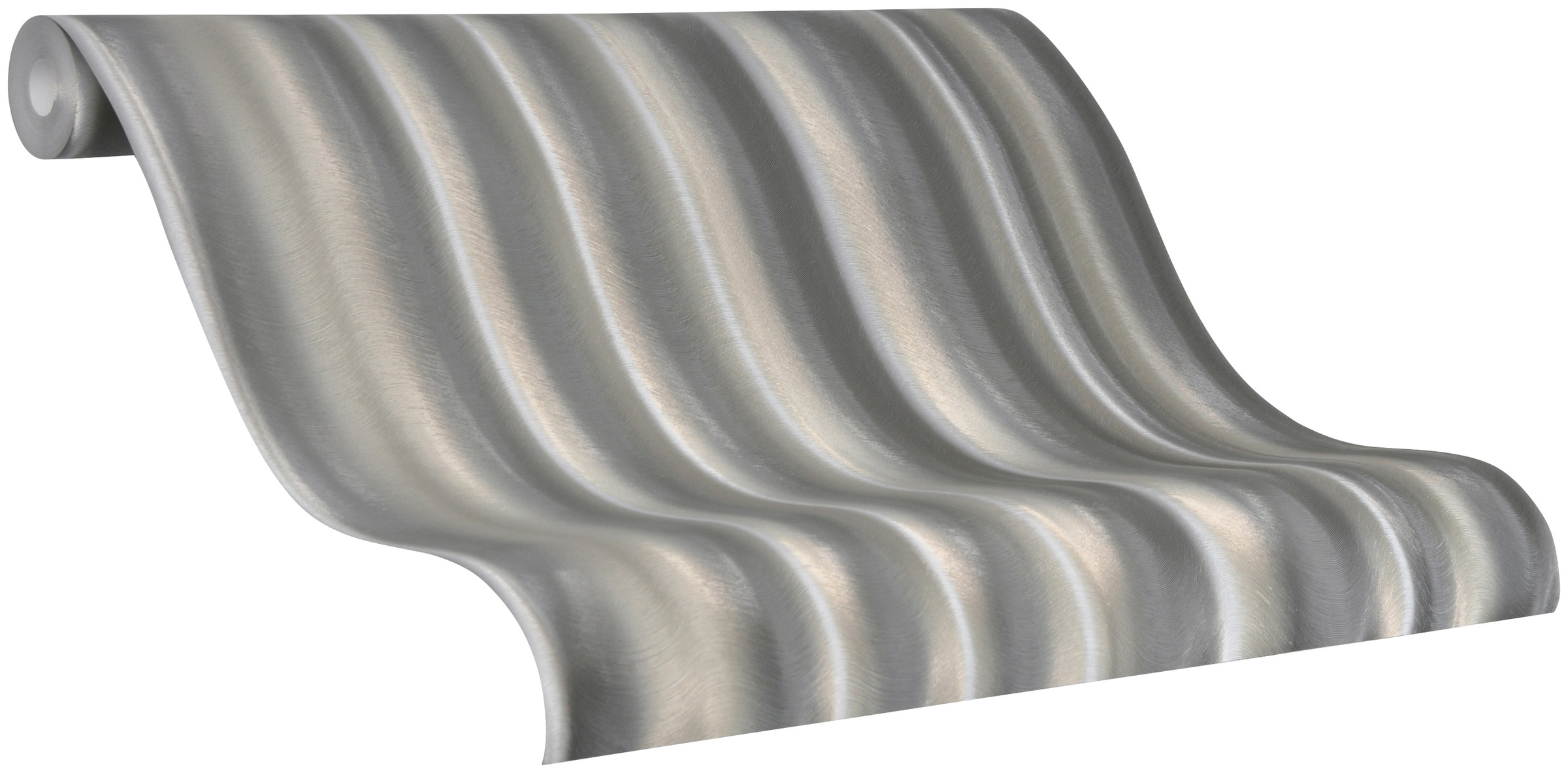 GLÖÖCKLER Vliestapete, B/L: 0,7mm x 10,05mm, Rollen:, silber, Wohnzimmer, Tapeten, moderne Tapete für Wohnzimmer Schlafzimmer Küche