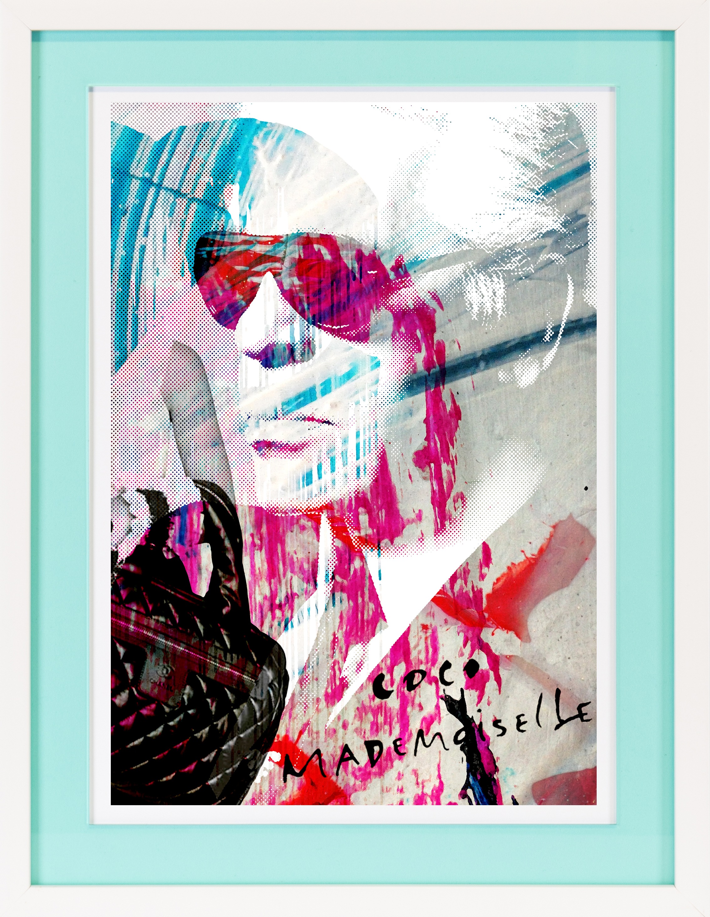 queence Bild mit Rahmen »Karl Lagerferld«, Bilder von Männern-Fashion-Gesicht-Mann-Mode, (1 St.), Poster mit buntem Acrylglas Passepartout