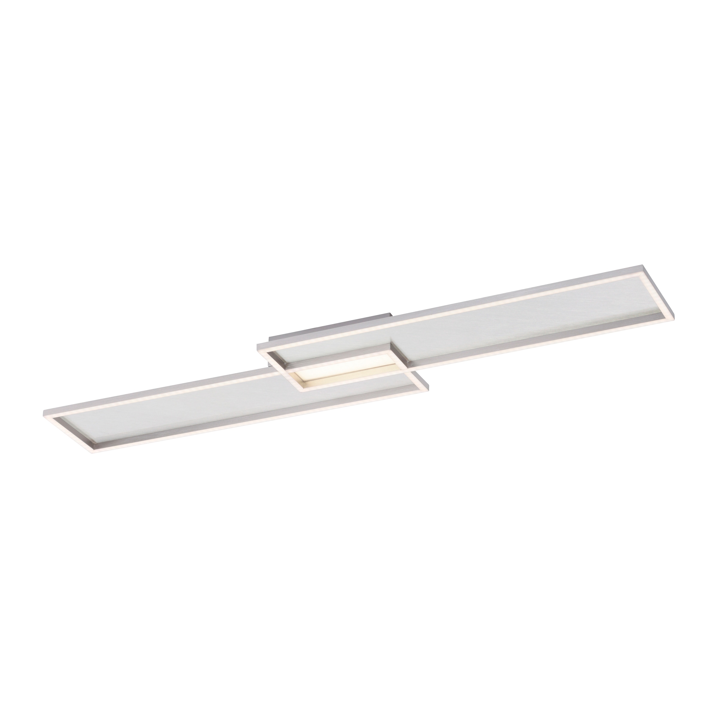 in EGLO BAUR nickel / LED-Deckenleuchte - | integriert Watt LED Alu »MONIROTE«, 37 Stahl, aus inkl. fest