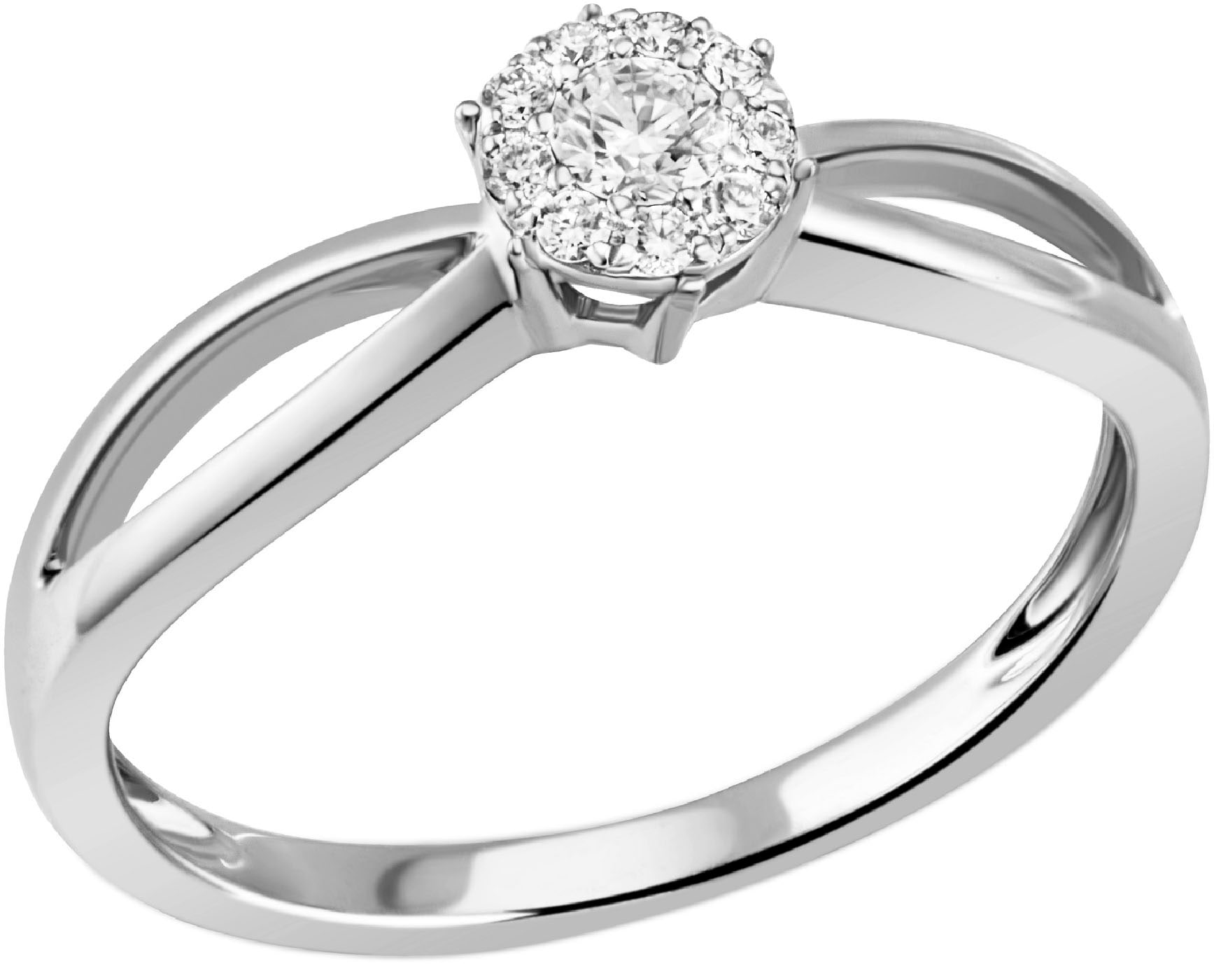 Firetti Fingerring »Schmuck Geschenk Silber 925 Damenring Verlobungsring Tropfen«, mit Zirkonia (synth.)