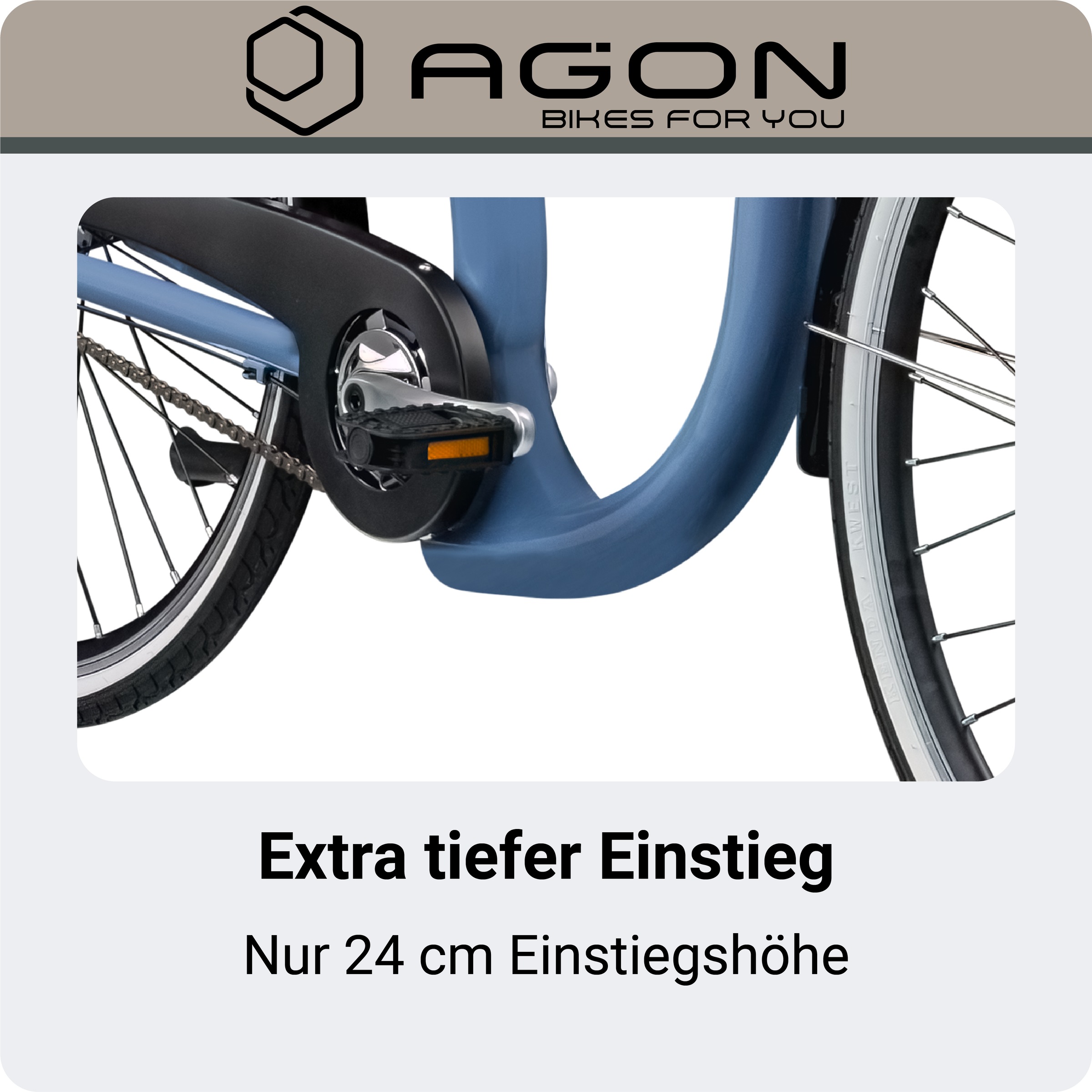 AGON »Assist« 3 Gang Nabenschaltung Frontmotor 250 W