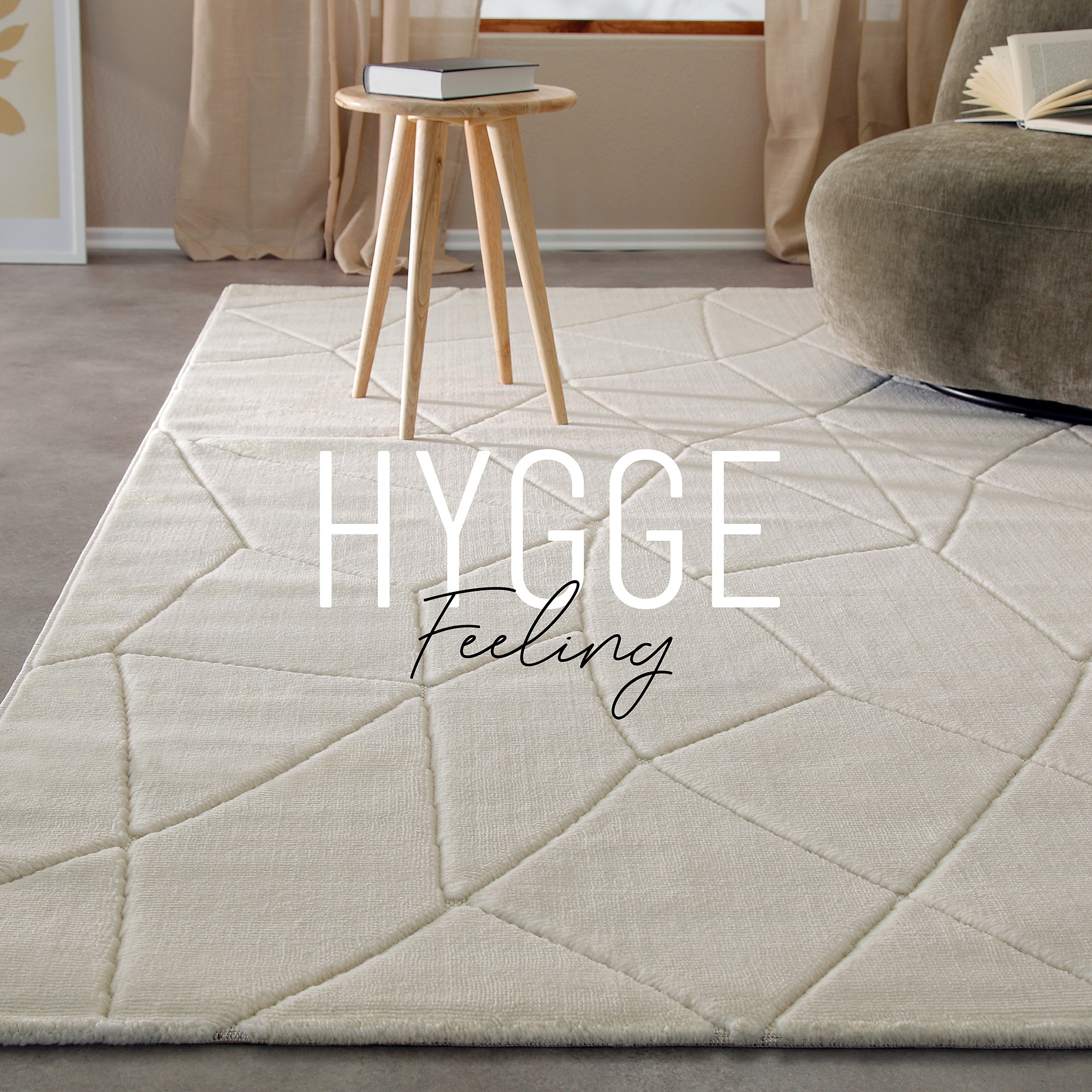 Teppich WECON HOME "Unplugged, auch in quadratischer Form", beige (creme weiß), B:80cm H:10mm L:150cm, Polypropylen, Teppiche, Teppich, Kurzflor, Hoch Tief Struktur, gewebt, Wohnzimmer, Schlafzimmer, modern 3