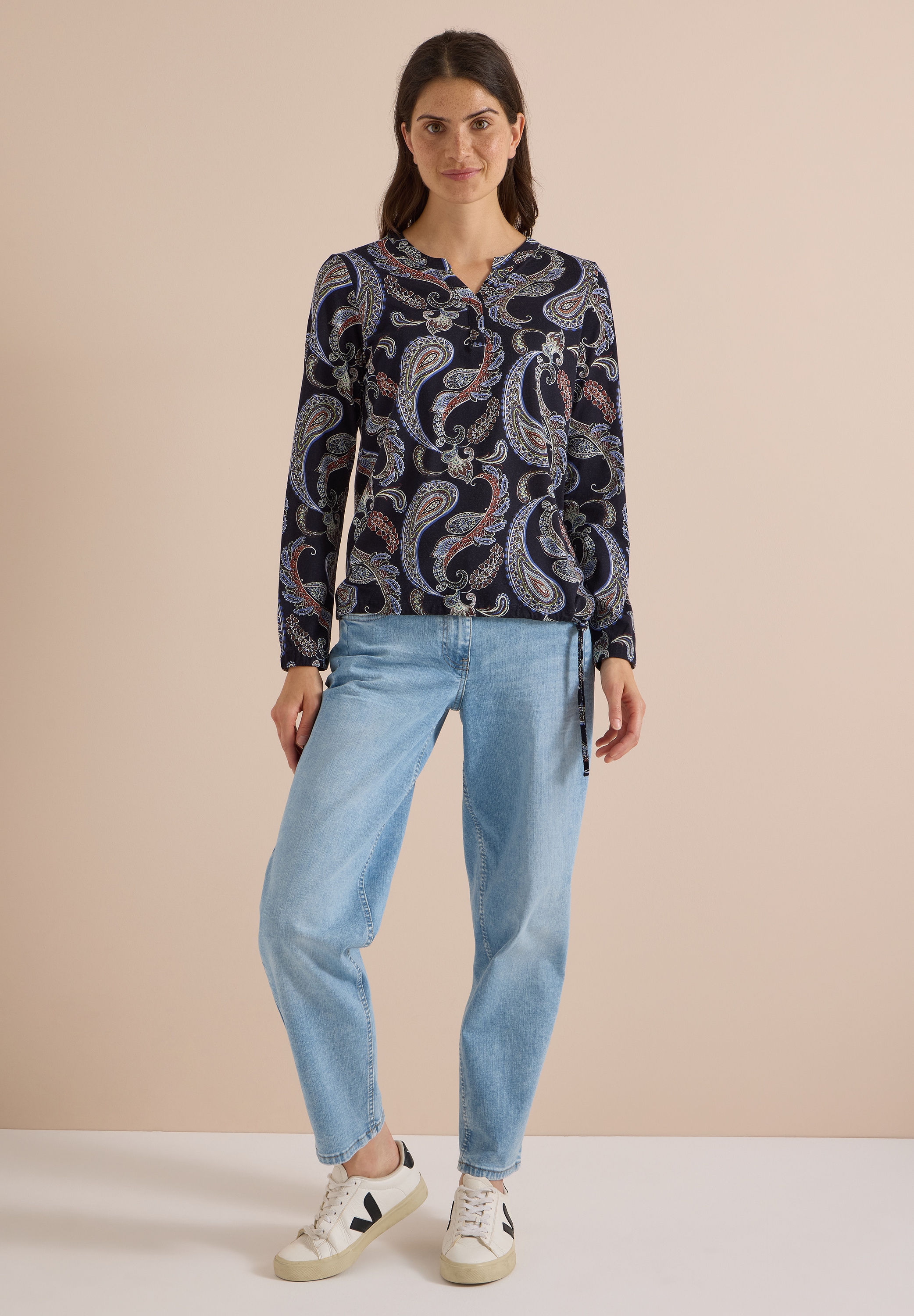 Cecil Langarmshirt mit Knotendetail