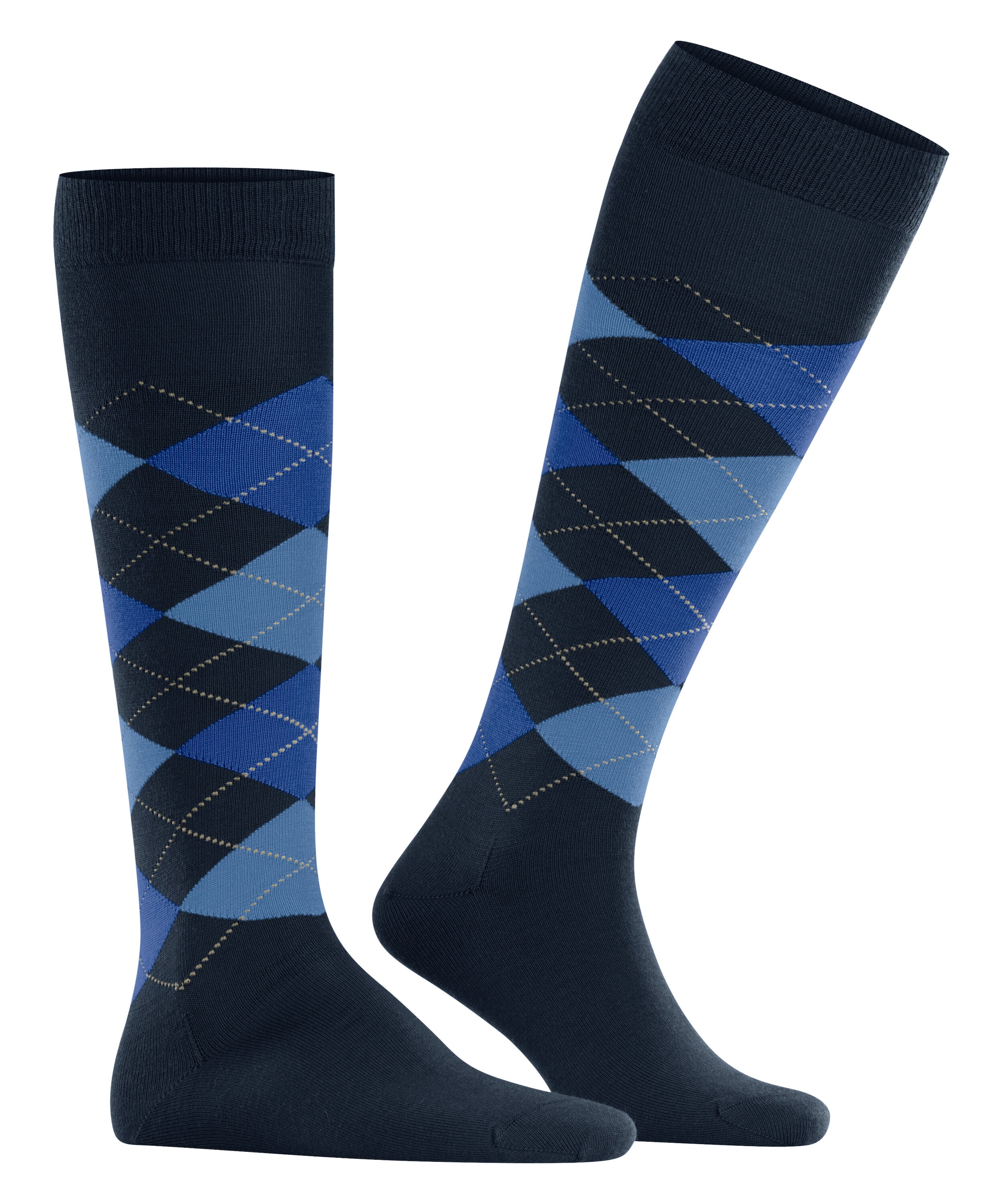 Burlington Kniestrümpfe »Edinburgh« Einheitsgröße 40-46, wärmende Wollmischung, Argyle-Muster