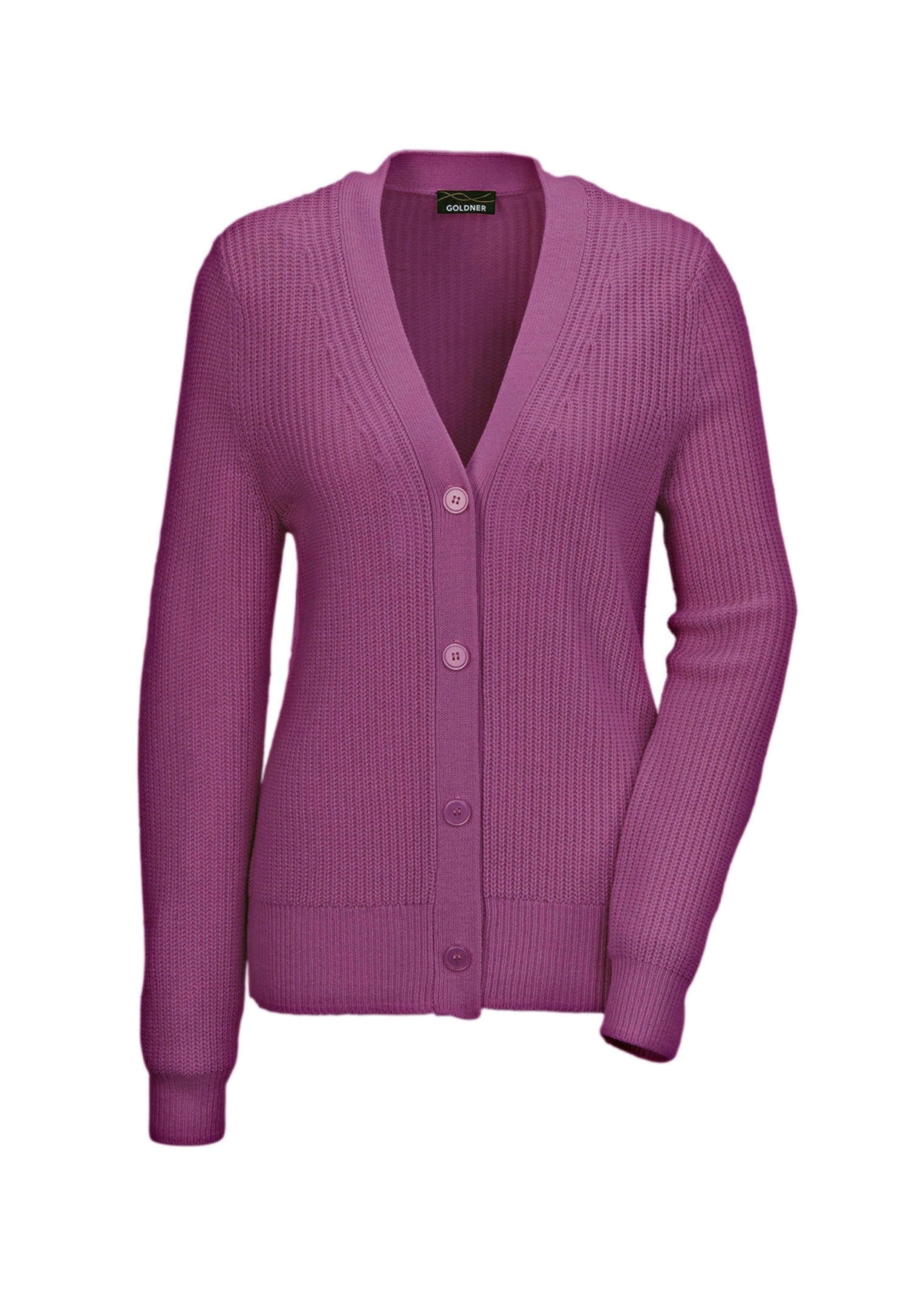 GOLDNER Strickjacke "Pflegeleichte Strickjacke in hochwertiger Rippenstrukt günstig online kaufen