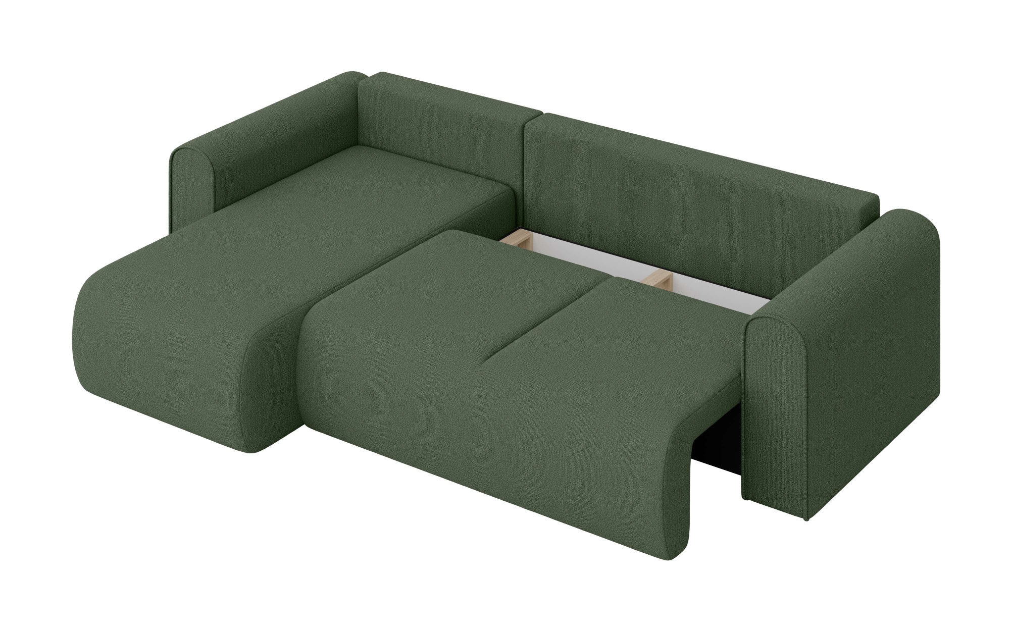 INOSIGN Ecksofa »Zacharia wahlweise Schlafsofa mit Bettkasten, B/T/H 250/166/86 cm«, L-Form mit Wellenunterfederung, Recamiere beidseitig montierbar
