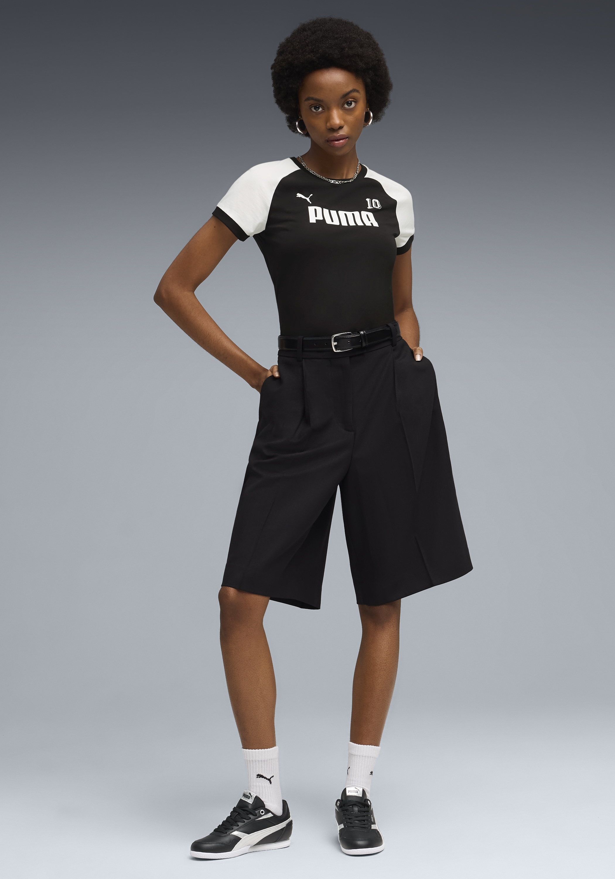 PUMA T-Shirt »SPORT RINGERTEE« Slim Fit Passform, Rundhalsausschnitt, Kurzarmdesign, ohne Kapuze