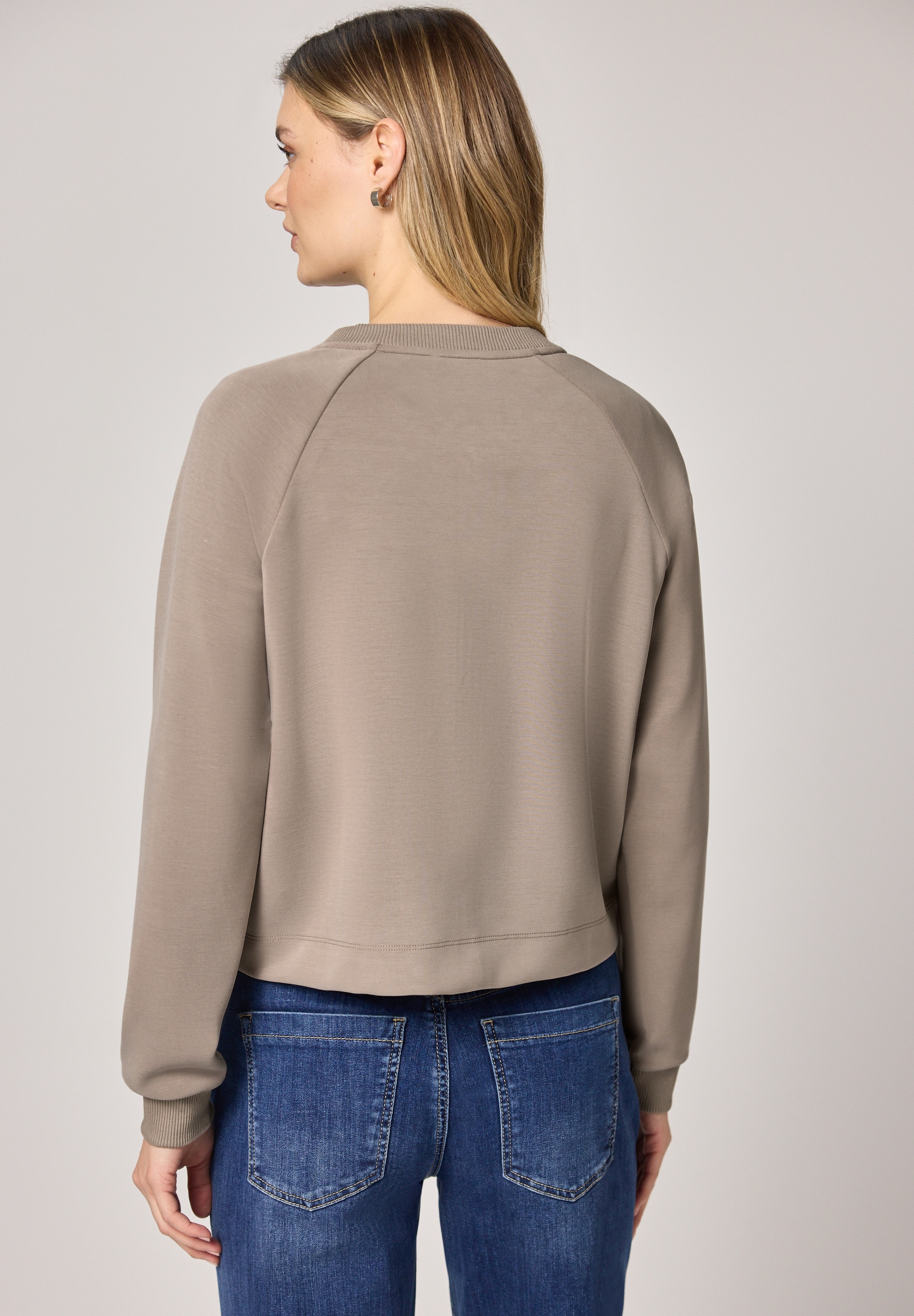 STREET ONE Cardigan aus elastischem Materialmix