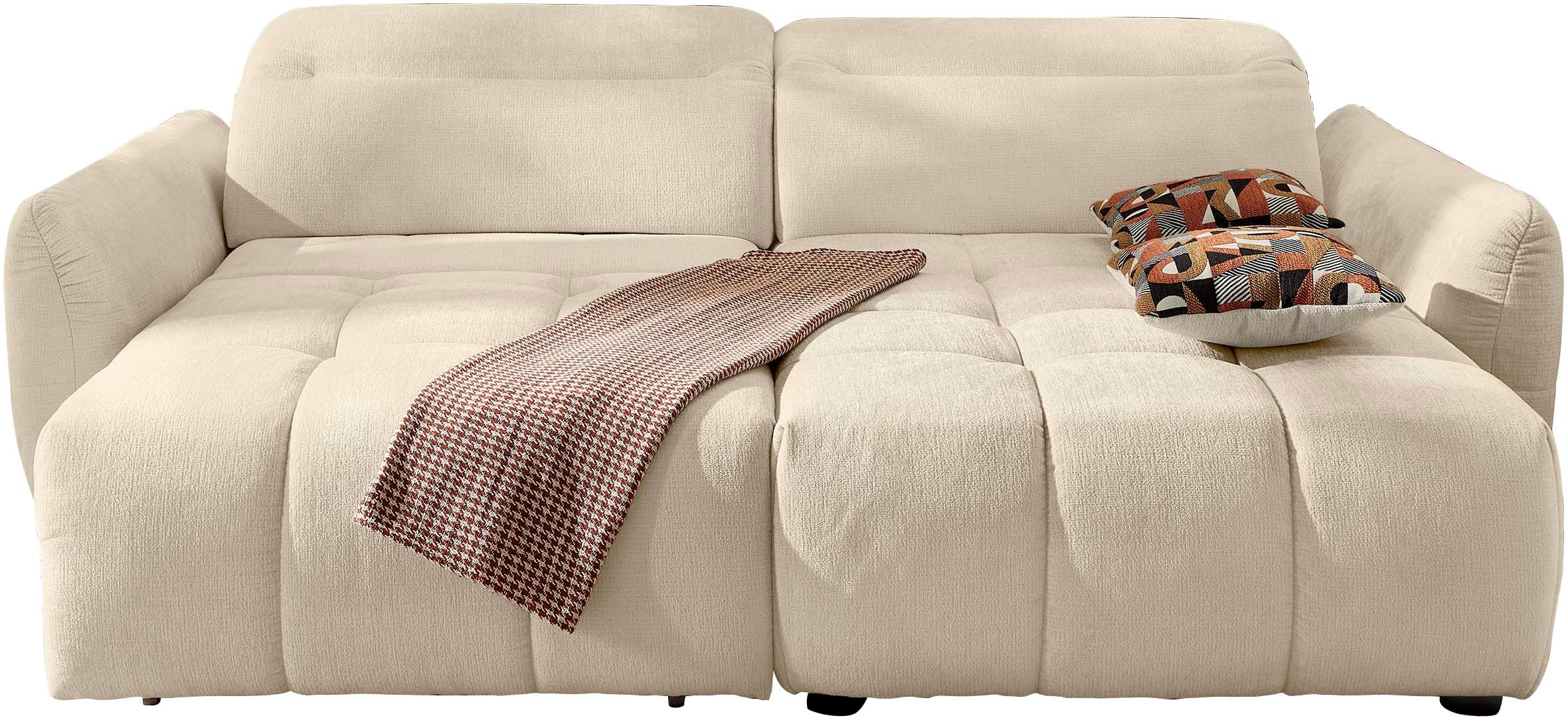 Jockenhöfer Gruppe Ecksofa »Zoom, 60cm elektromotorische Sitztiefenverstellung«, 140kg Belastbarkeit, USB-Ladeports, Ottomane links/ rechts montierbar