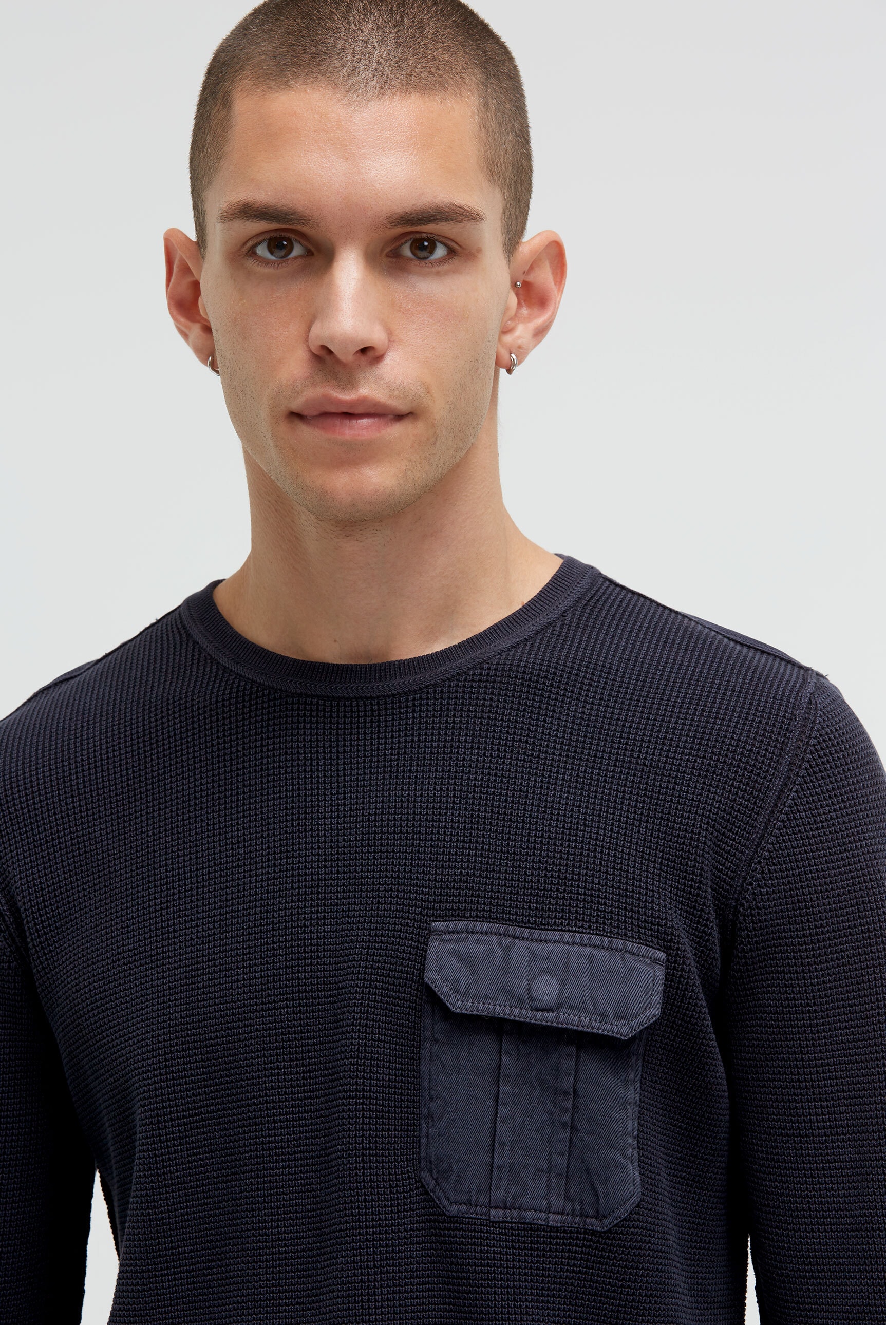 CAMP DAVID Rundhalspullover mit nach außen gekehrten Nähten