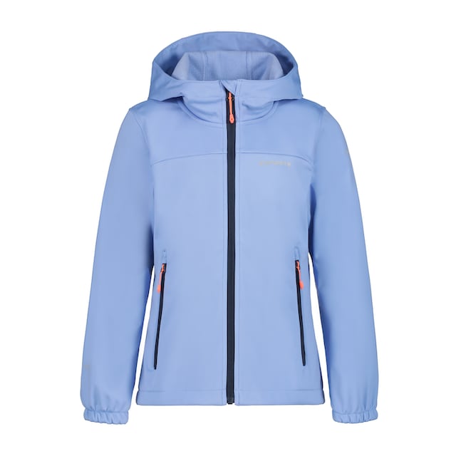 Icepeak Softshelljacke »SOFTSHELLJACKE KLEVE - für Kinder«, mit Kapuze, mit  modischen Logoschriftzügen | BAUR