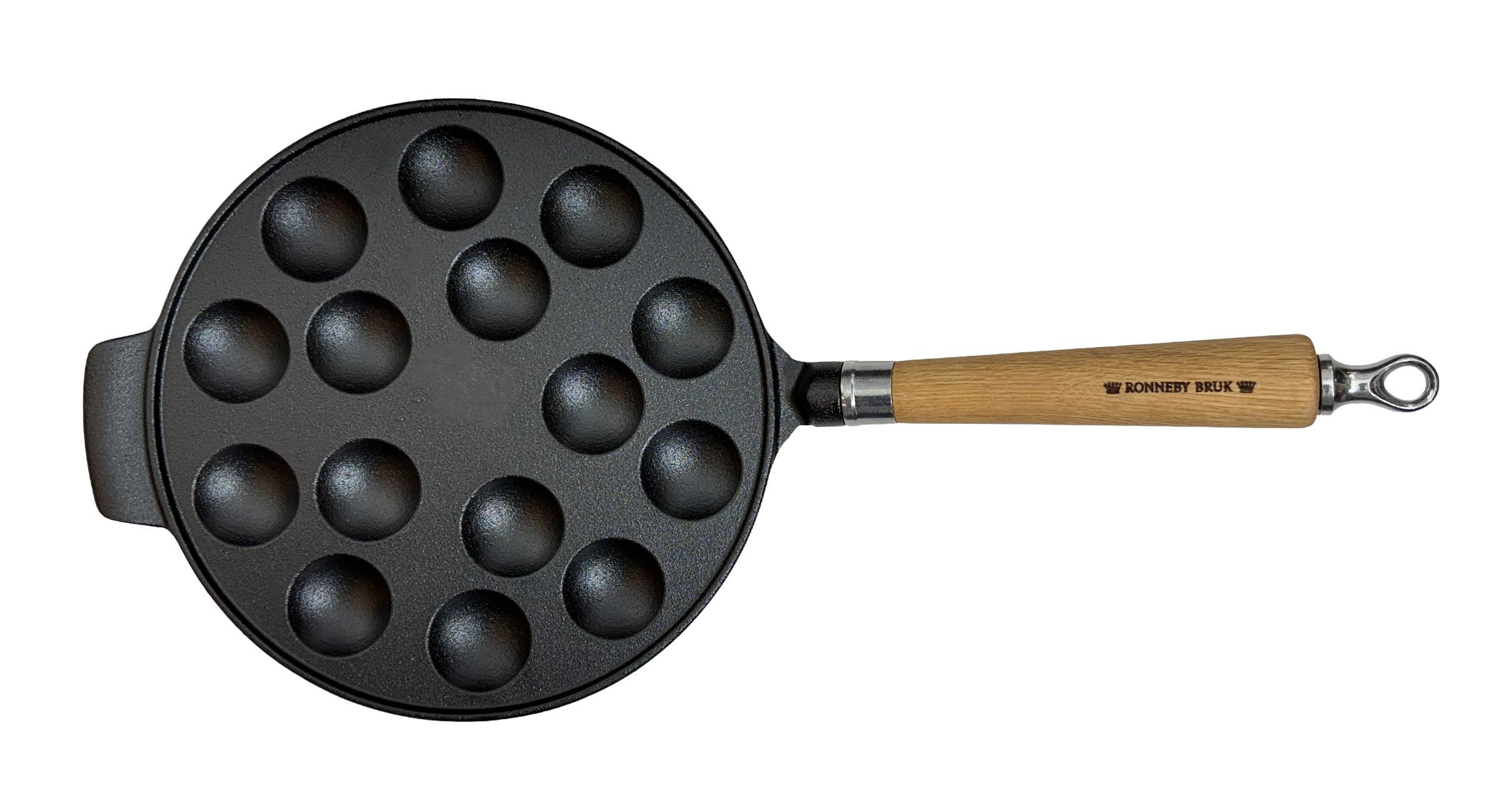 Ronneby Bruk Poffertjespfanne »Maestro Poffertjes-Pfanne, Ø 24 cm, mit Holzgriff« Gusseisen 1 tlg.