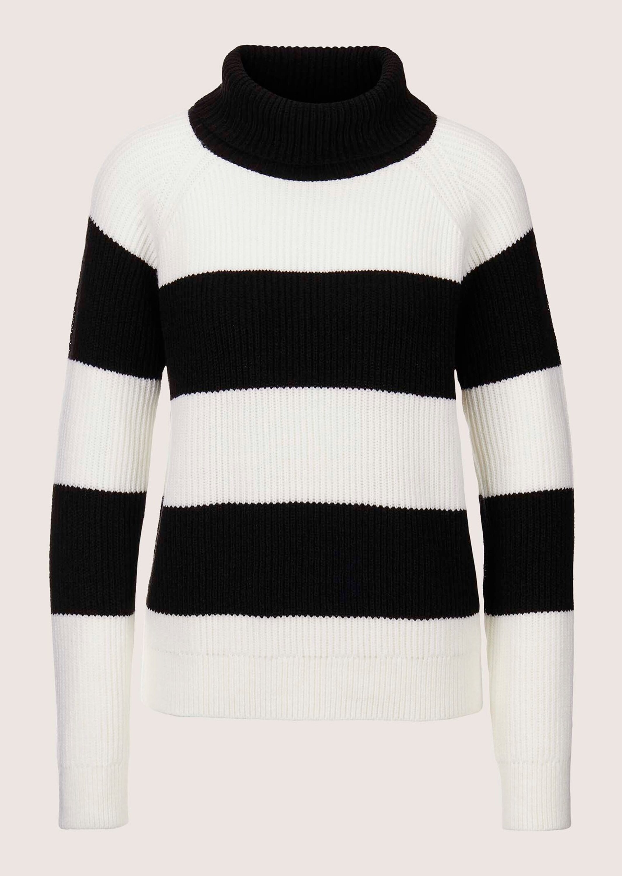 MADELEINE Longpullover "Pullover Rollkragen-Pullover mit Blockstreifen"