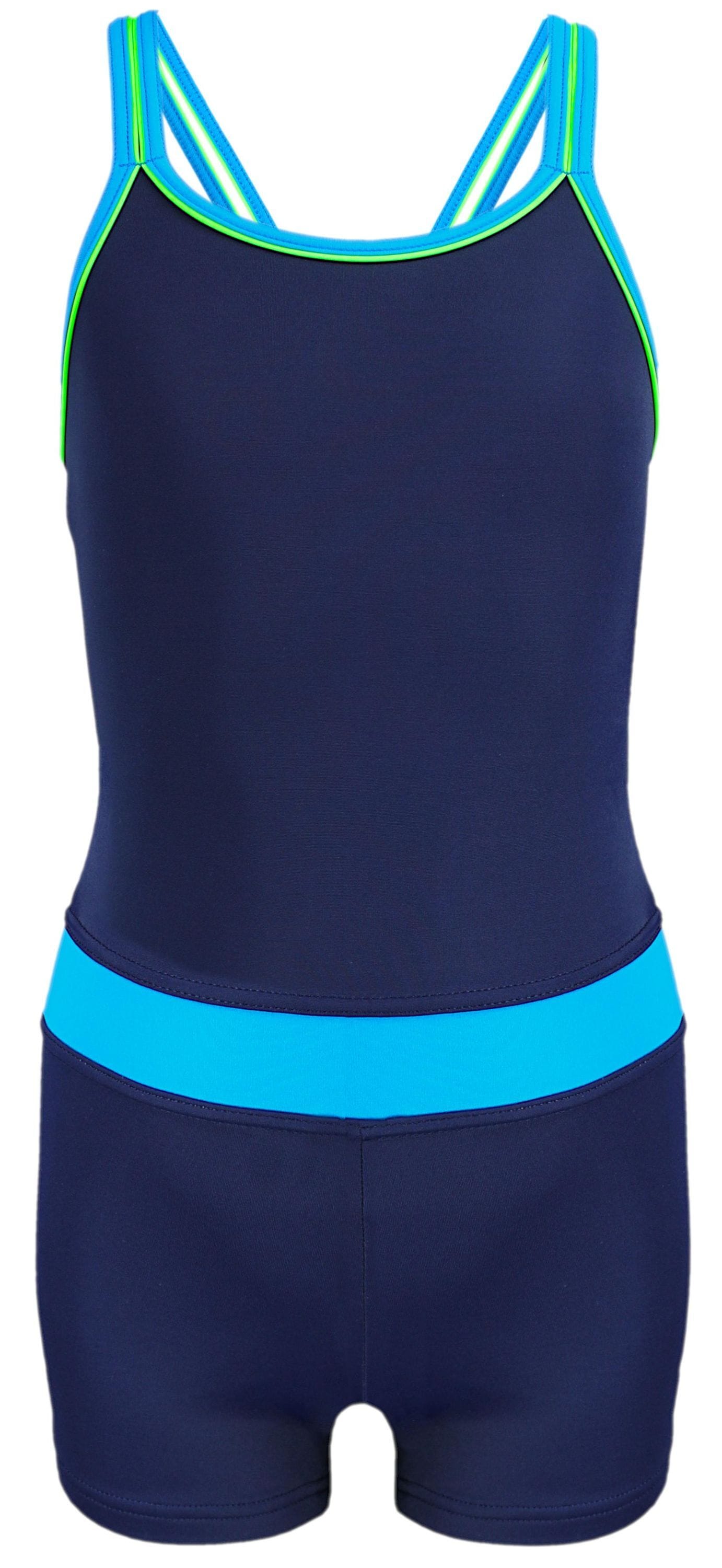 AQUARTI Badeanzug "Body Mädchen Badeanzug mit Bein Racerback"