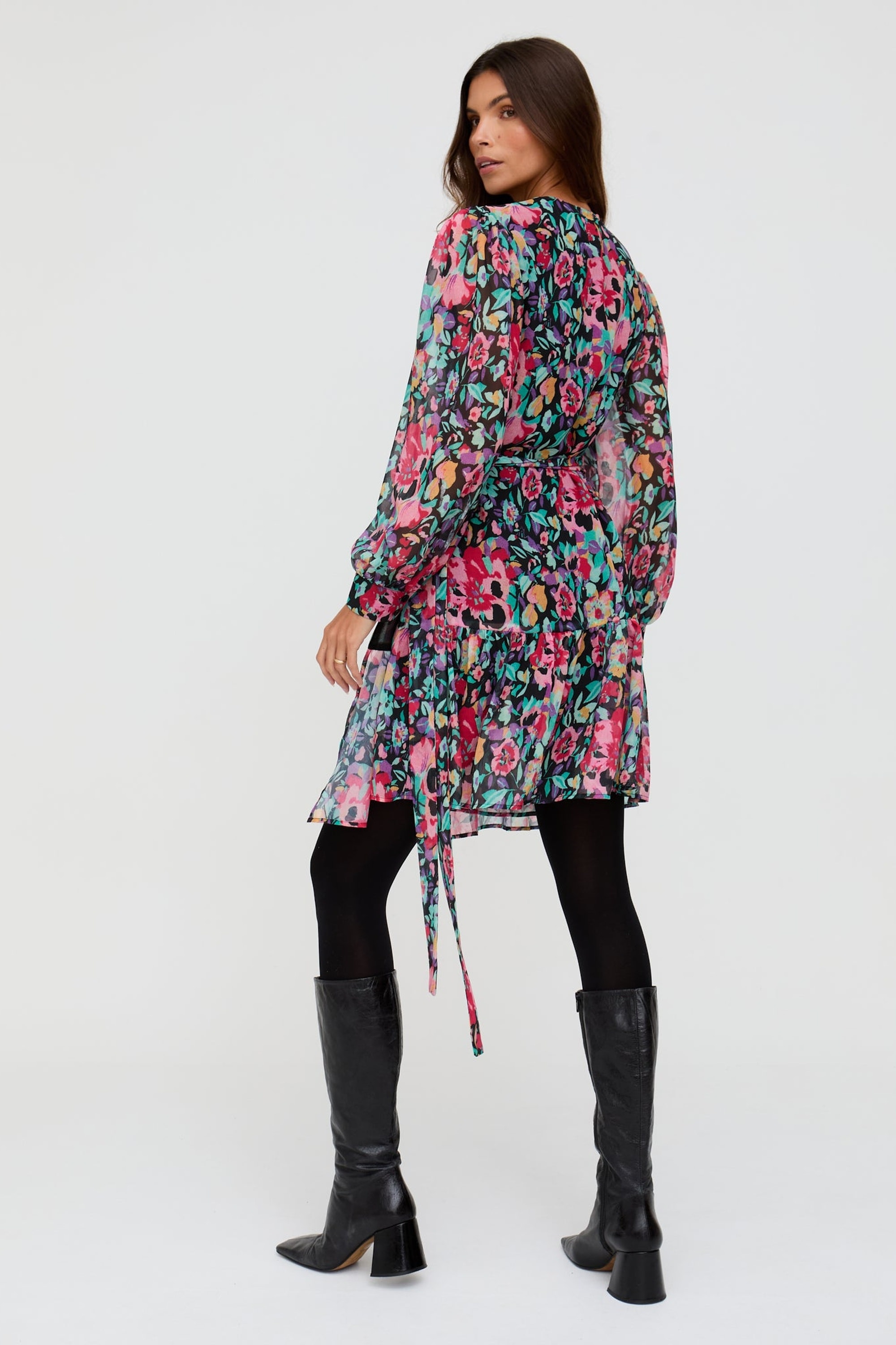 Lily and Lionel Midikleid »Flora Wraparound Floral Print Mini Dress Damen«