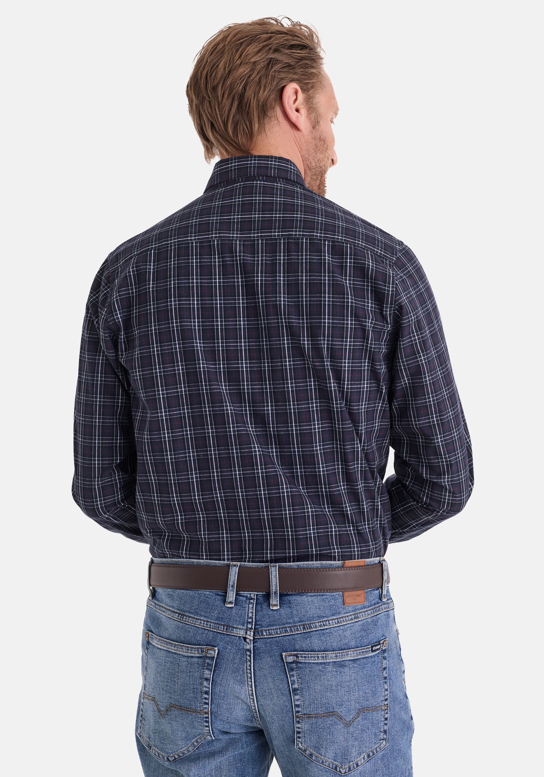 Stooker Men Langarmhemd »HUGH Hemd Modern Kent Langarm« Hemd Modern Kent Langarm für Herren