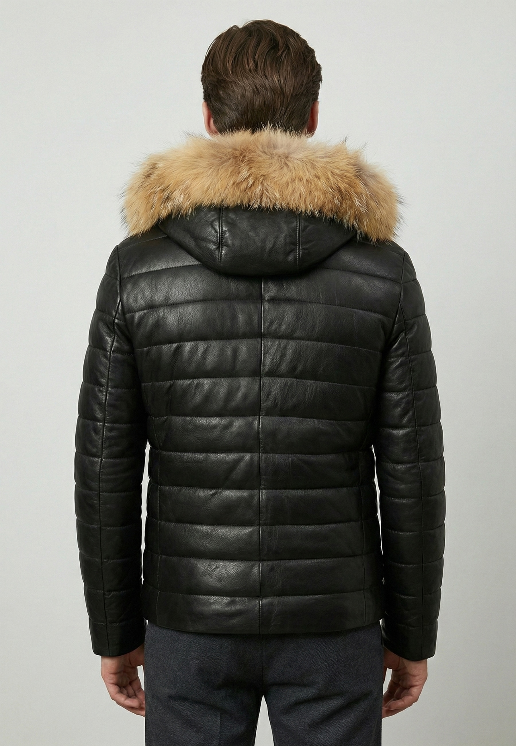 Felix Hardy Lederjacke »Lederjacke mit Kapuze und Reißverschluss«